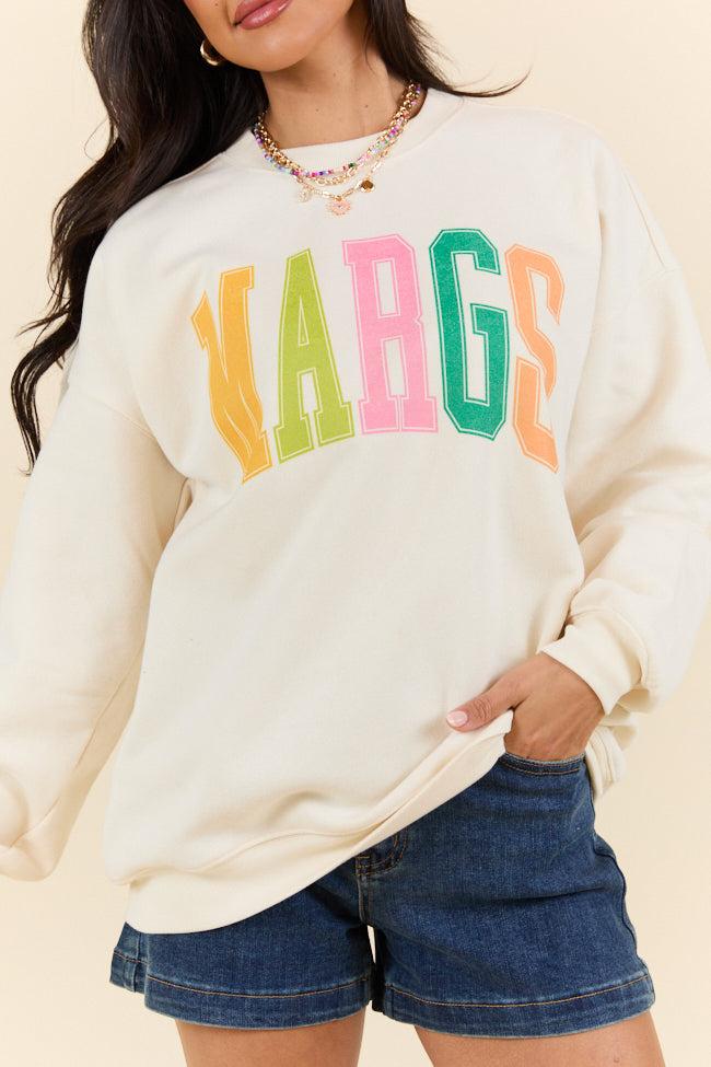 Margs Multi Block Cream Graphic Sweatshirt Product Image