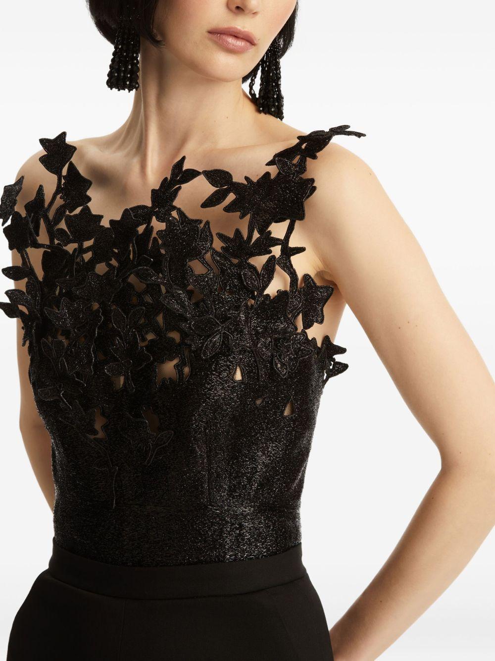 floral-embroidered jumpsuit Product Image