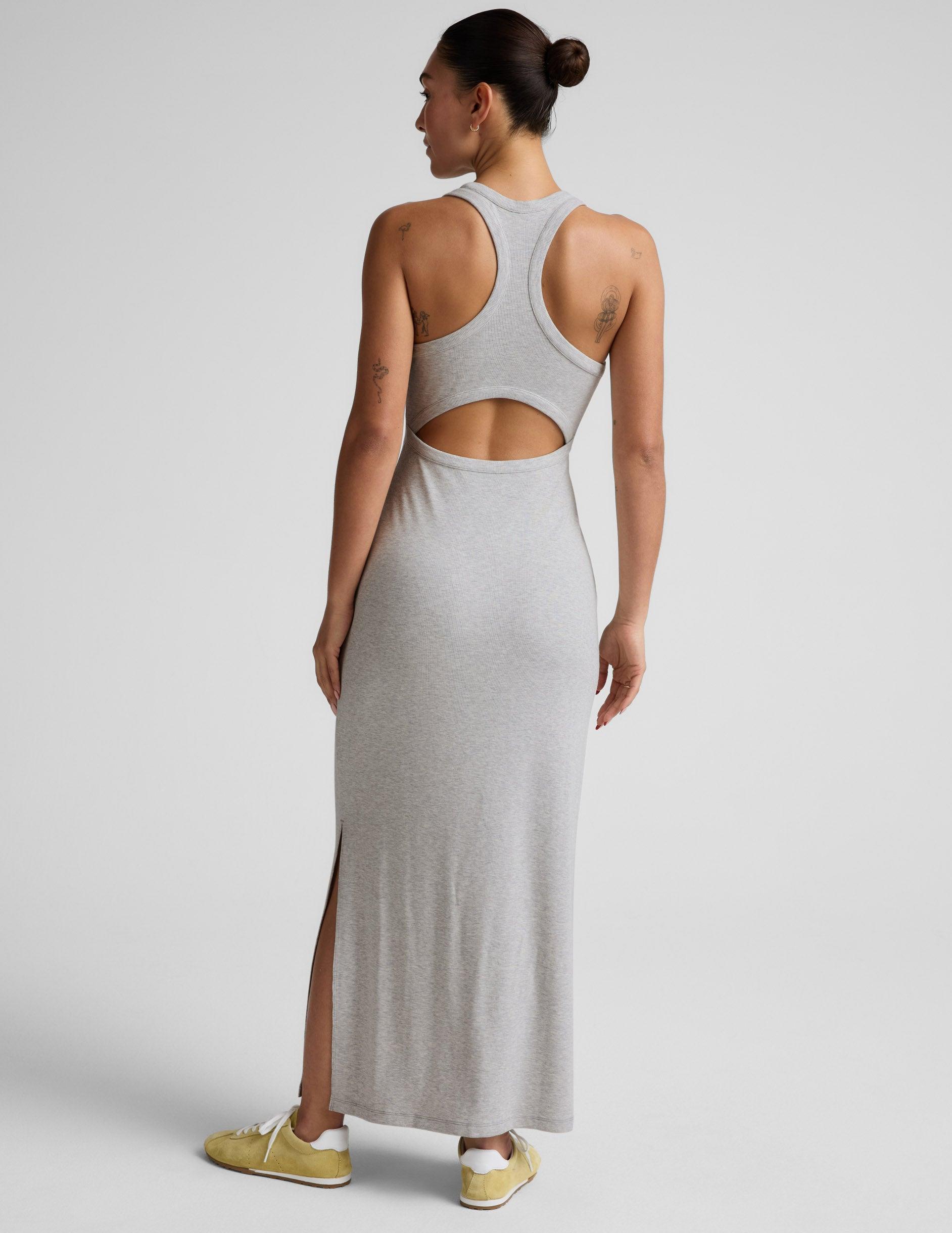 Ribbed High Neck Maxi Dress Product Image