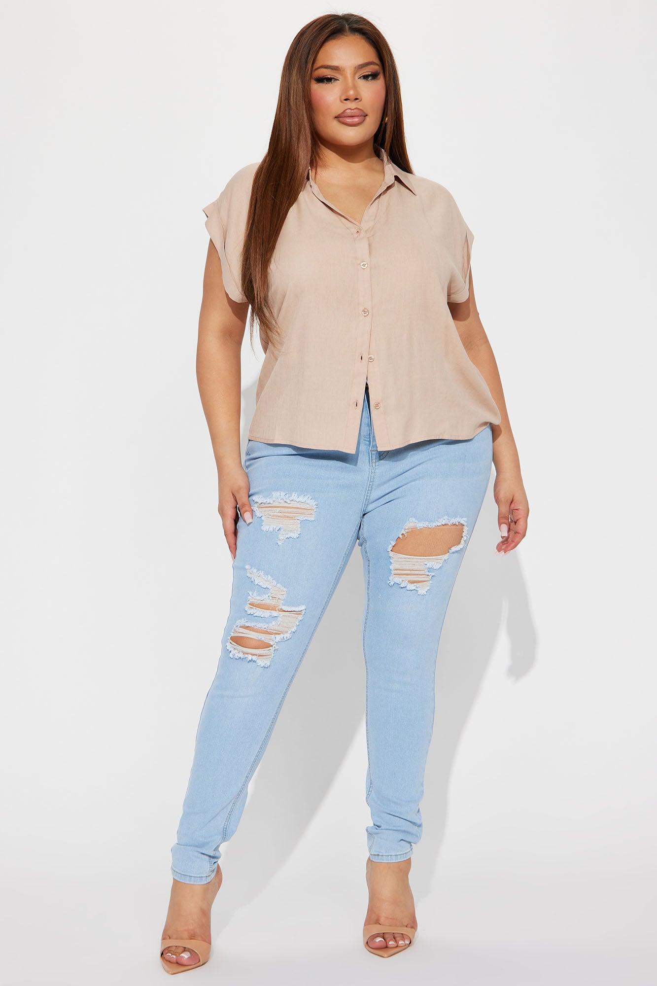 In Your Memories Linen Shirt - Taupe Product Image