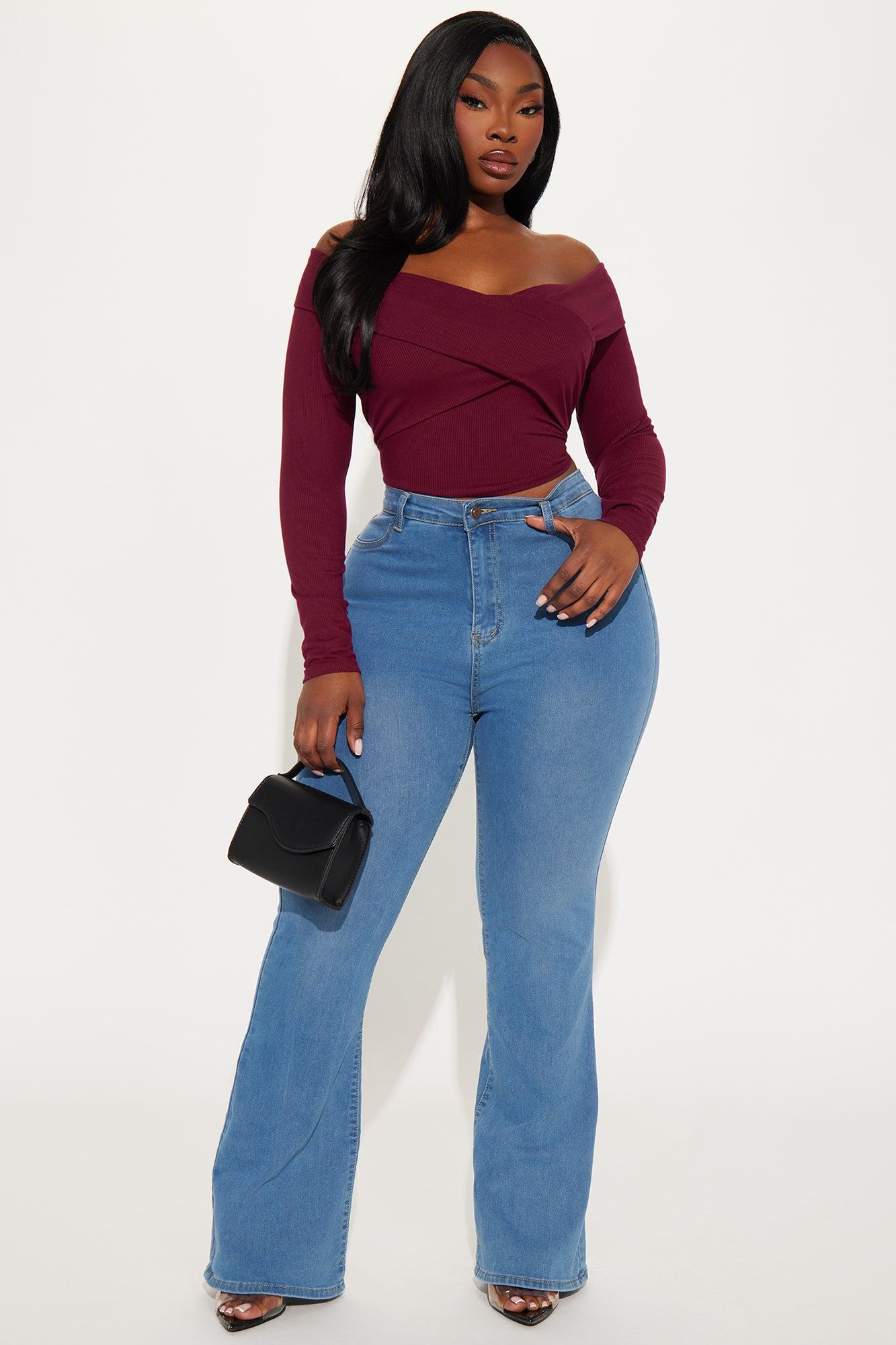 Soul Searching High Rise Flare Jeans - Medium Blue Wash Product Image