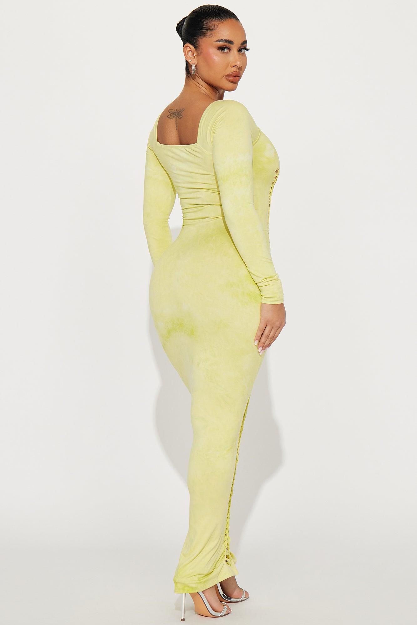 Persuade Me Maxi Dress - Chartreuse Product Image