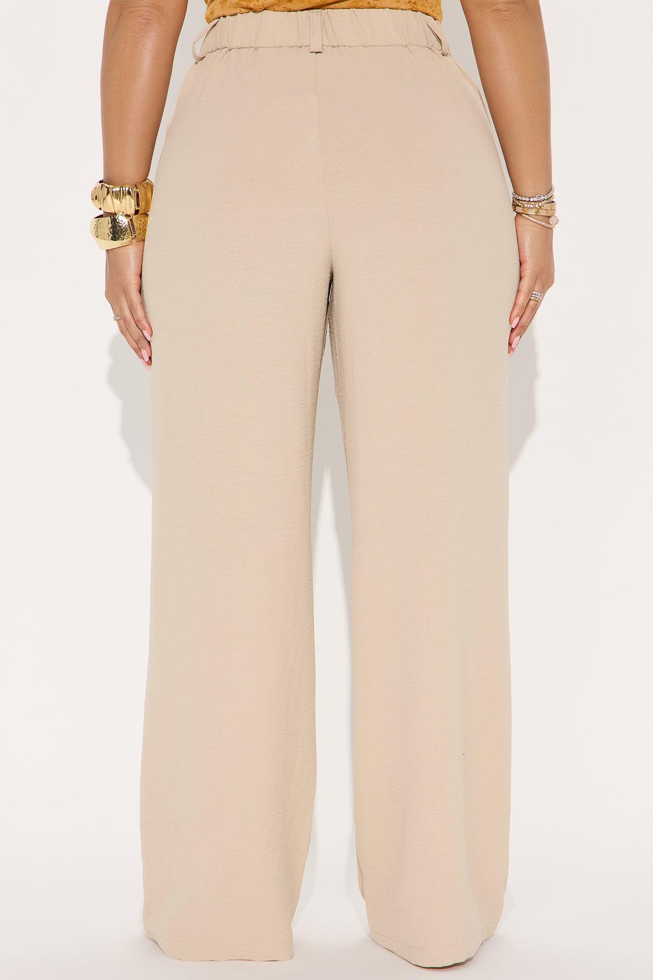 What's Next Wide Leg Trouser - Tan Product Image