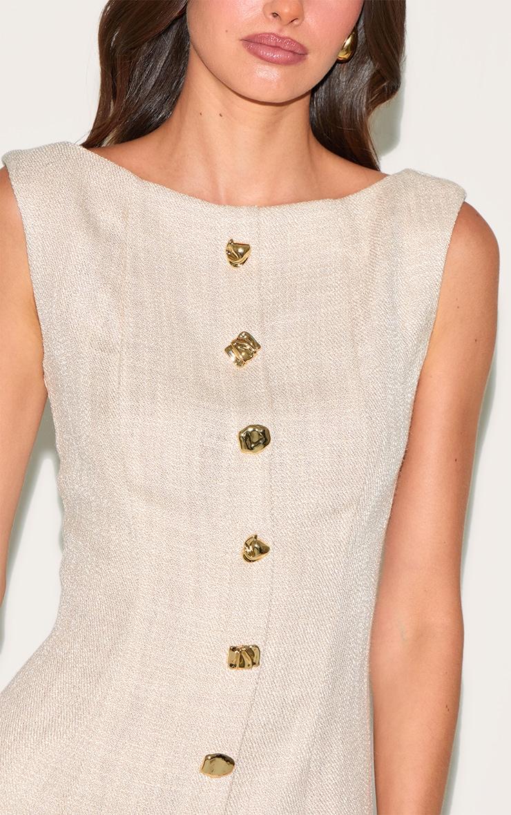 Stone Twill Button Down Bodycon Dress Product Image