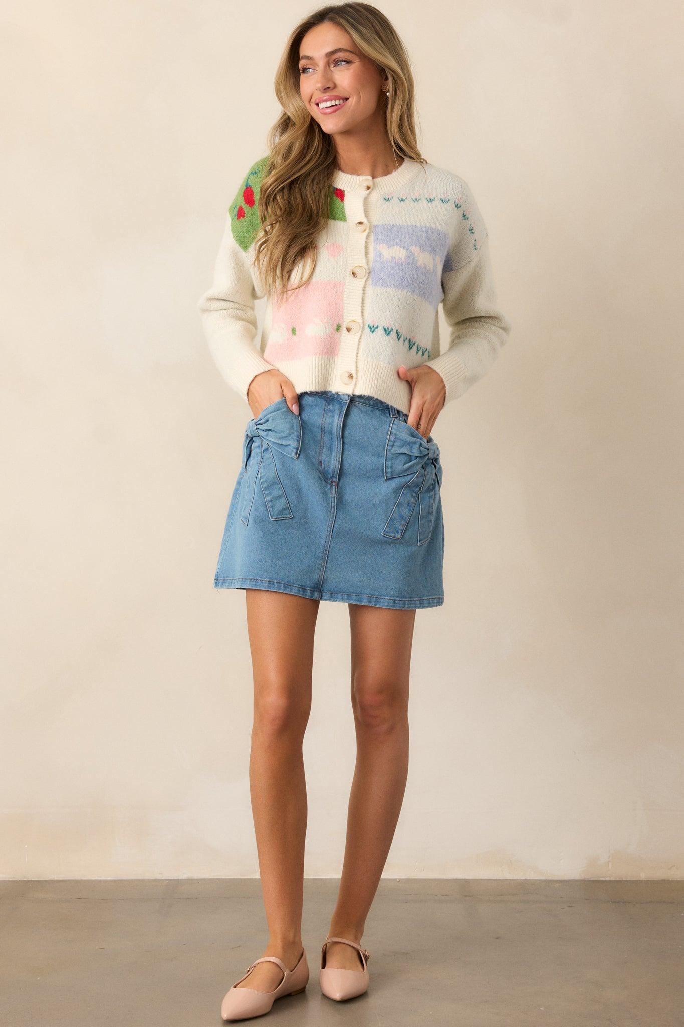 Picture Perfect Ivory Button Front Cardigan Product Image