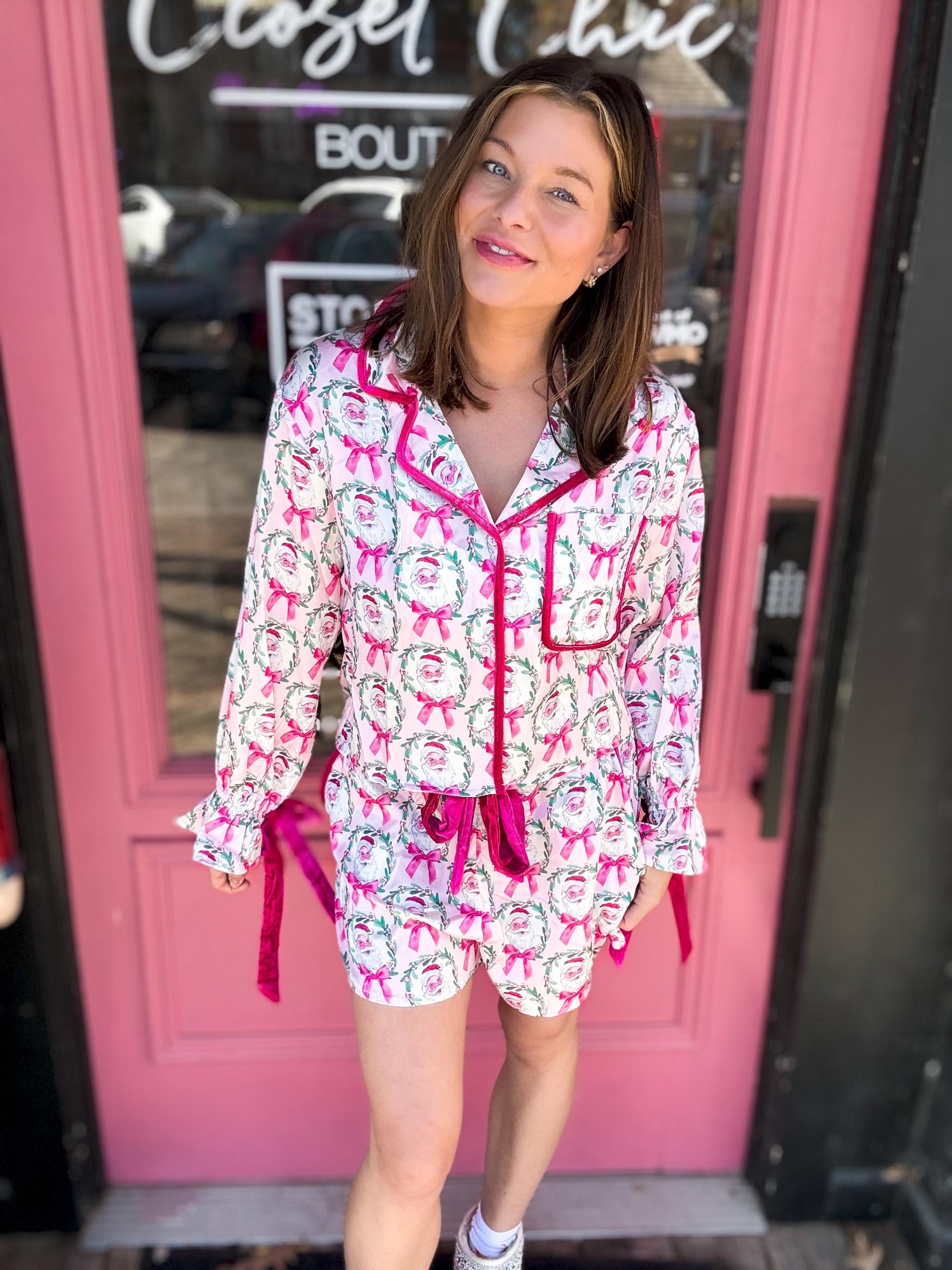 Satin Santa Pajama Set Product Image