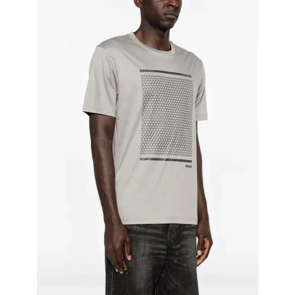 HUGO BOSS Geometric-print T-shirt In Black Product Image