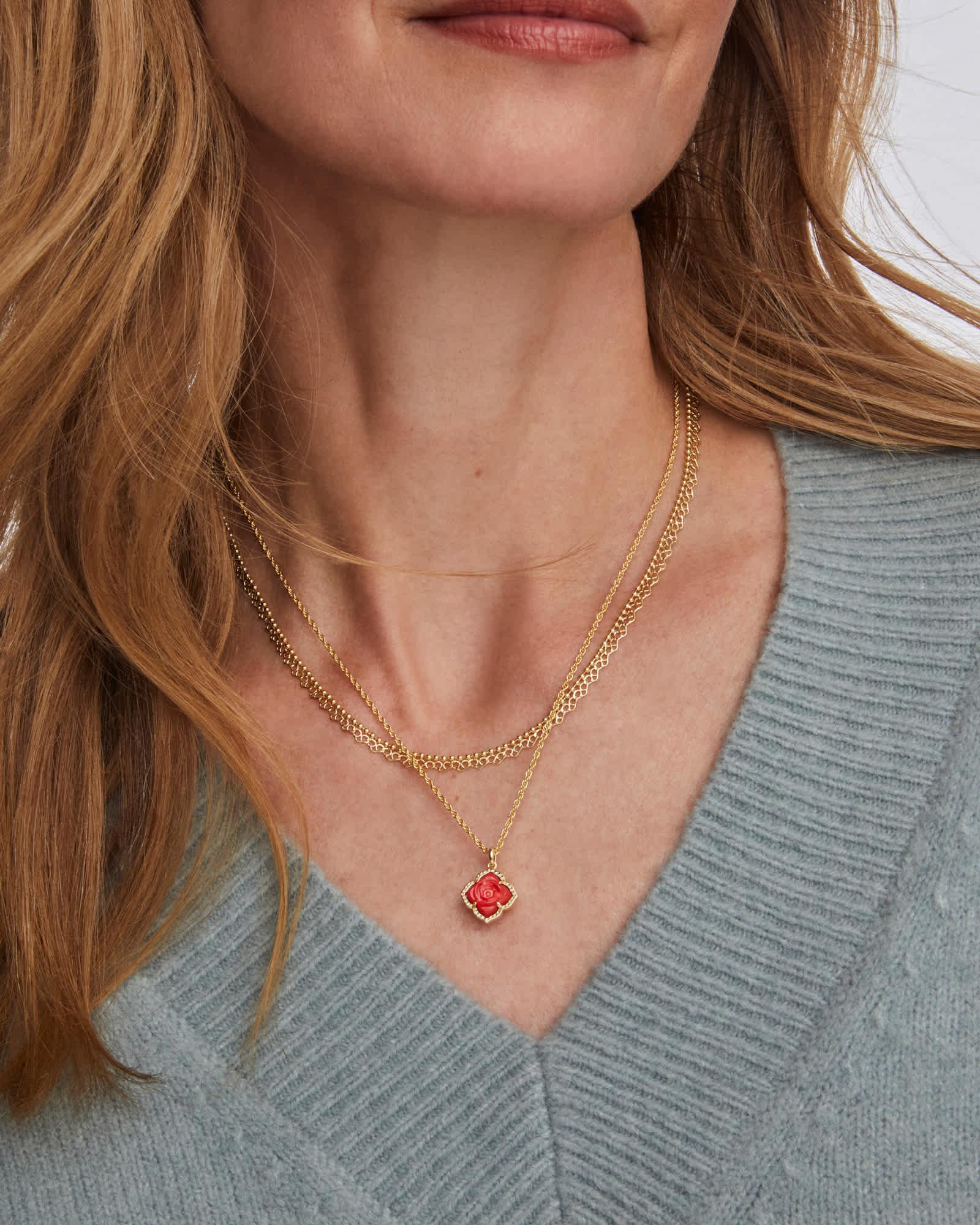 Mallory Rose Gold Multi Strand Necklace Product Image