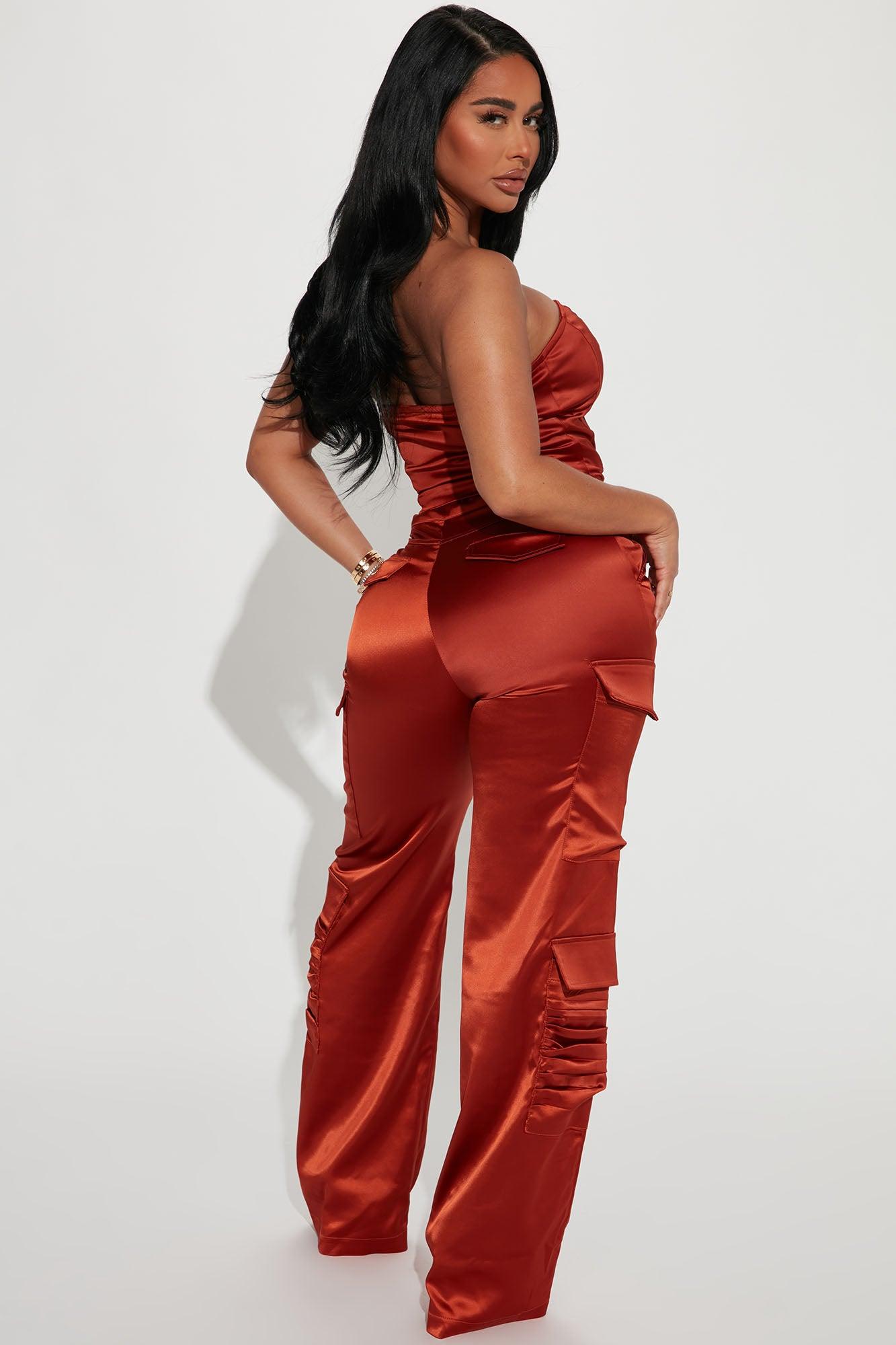 Amirah Satin Pant Set - Copper Product Image