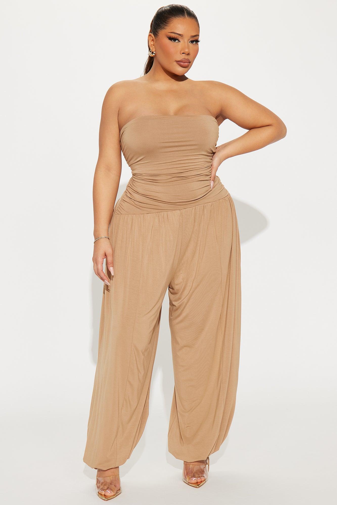 Hammock Daydreams Jumpsuit - Taupe Product Image