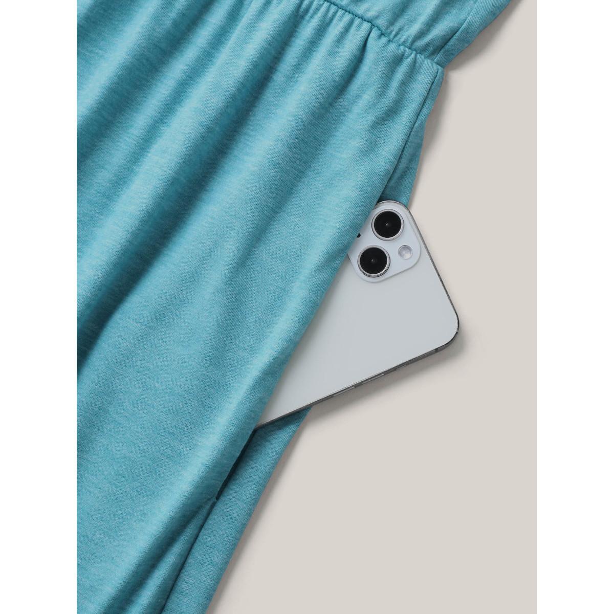 Plus Size Arctic Stretchy Pockets Adjustable Straps Jumpsuit Women Leisure Sleeveless Non Casual Loose Jumpsuits BloomChic 30/6X Product Image