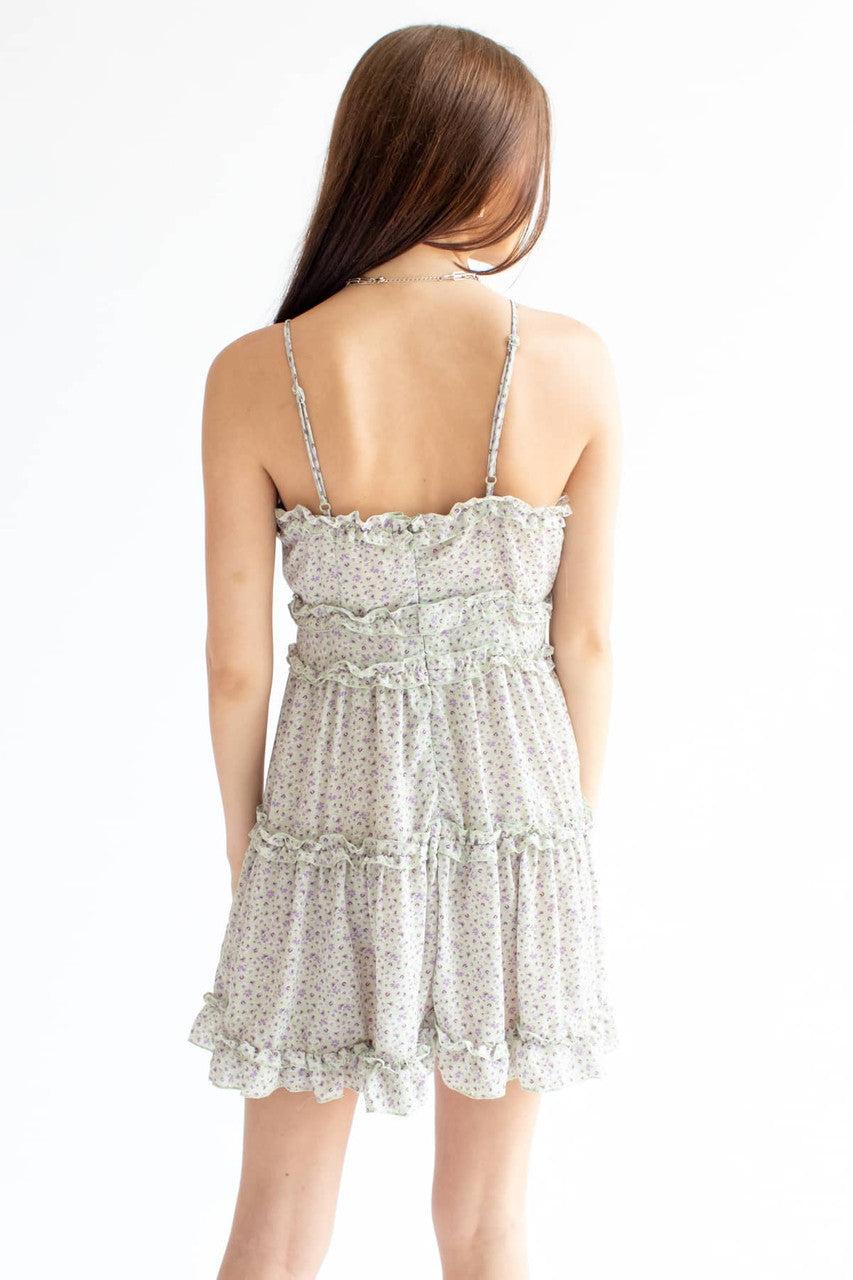 Sage Floral Ruffle Sundress Product Image