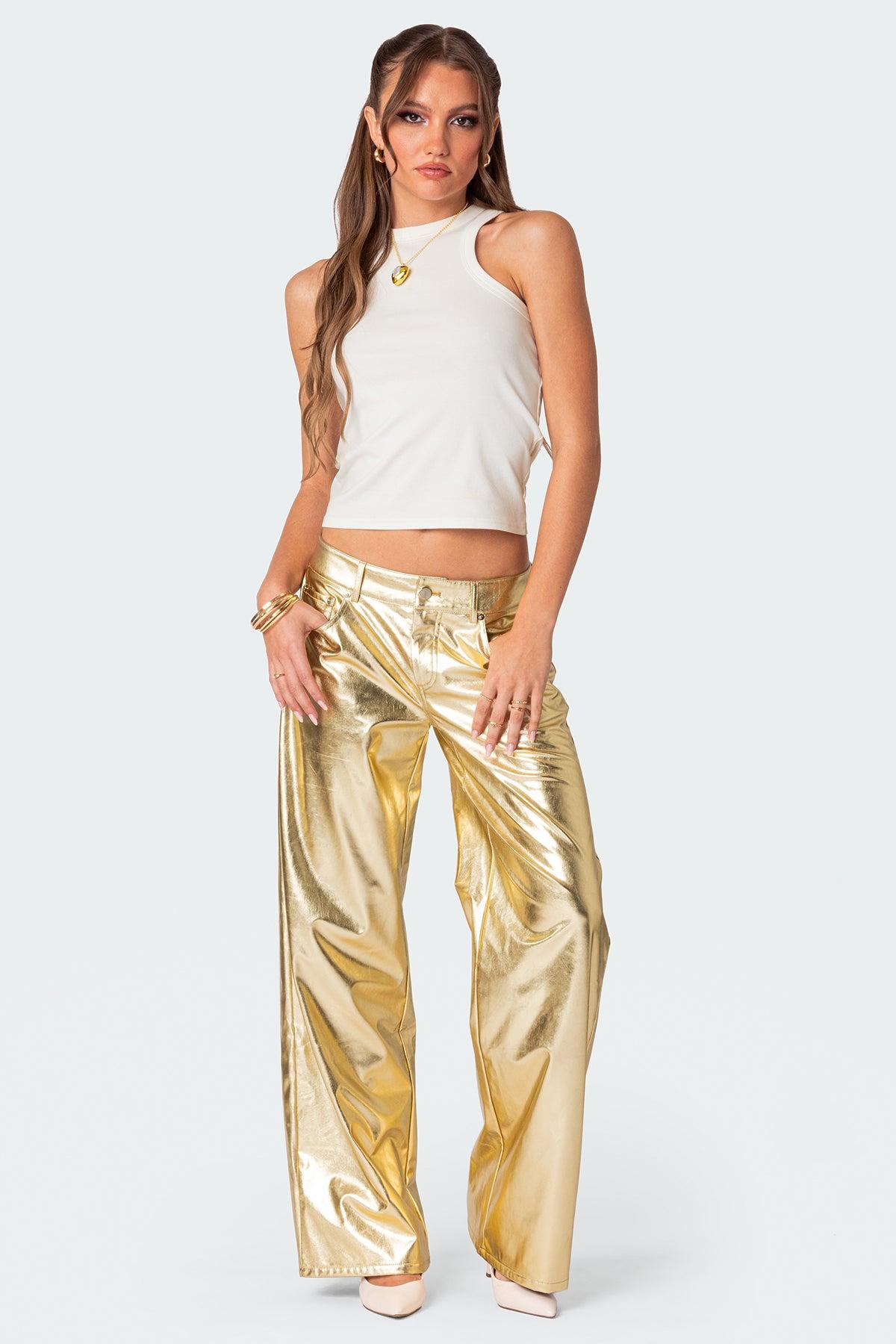 Rochelle Low Rise Metallic Jeans Product Image