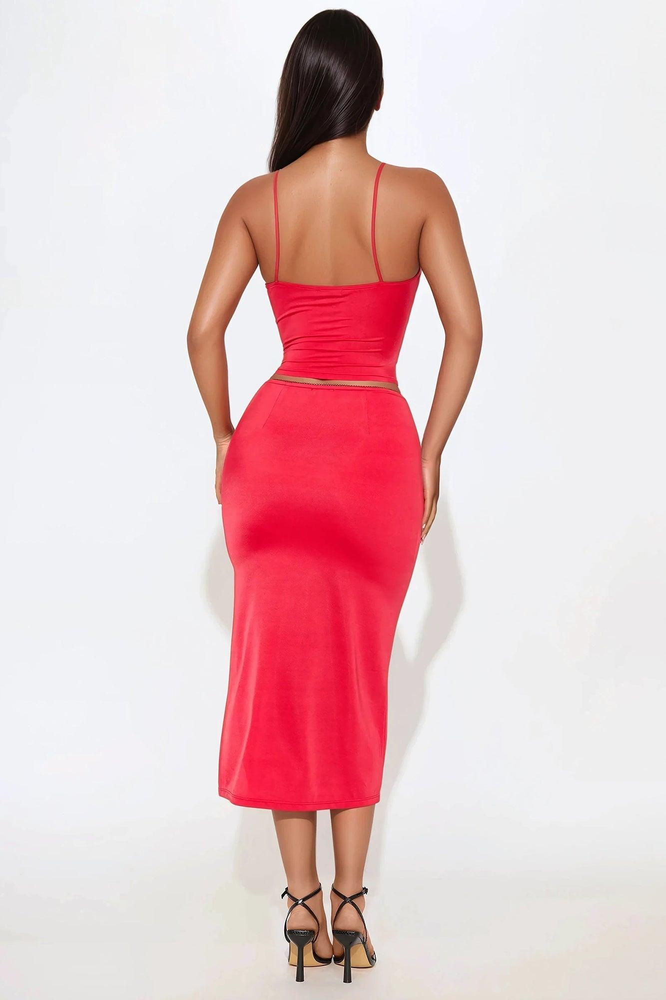 Nayeli In A Maxi Skirt Set - Red Product Image