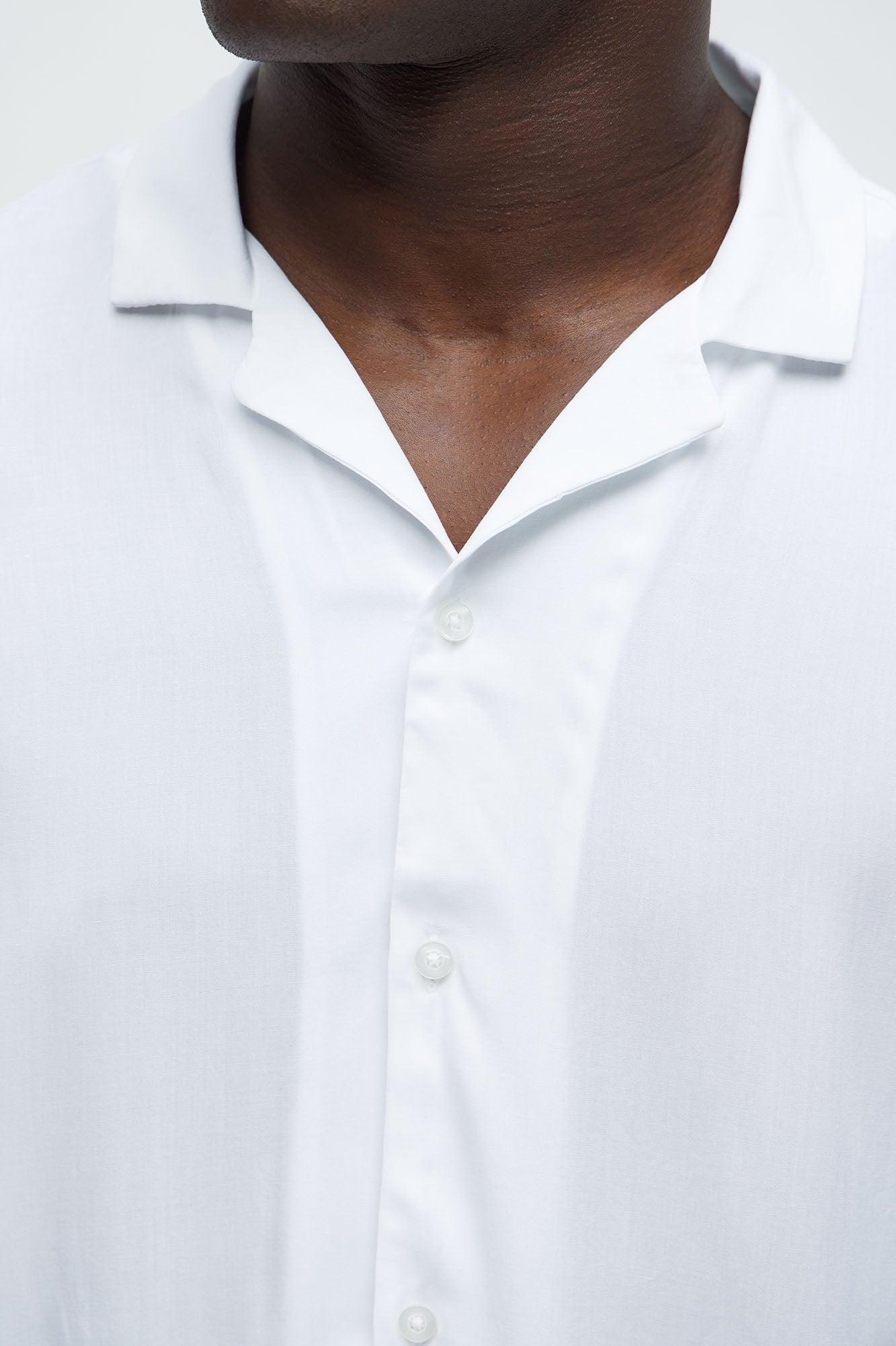 Dawson Relaxed Long Sleeve Button Up Shirt - White Product Image