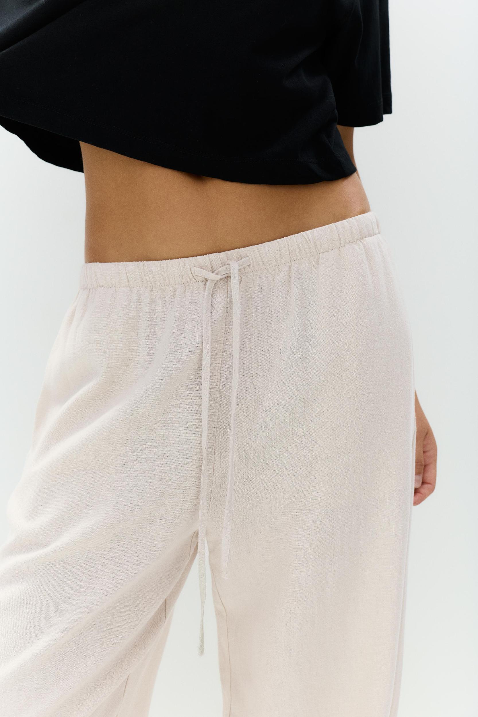 Flowy pants with linen Product Image