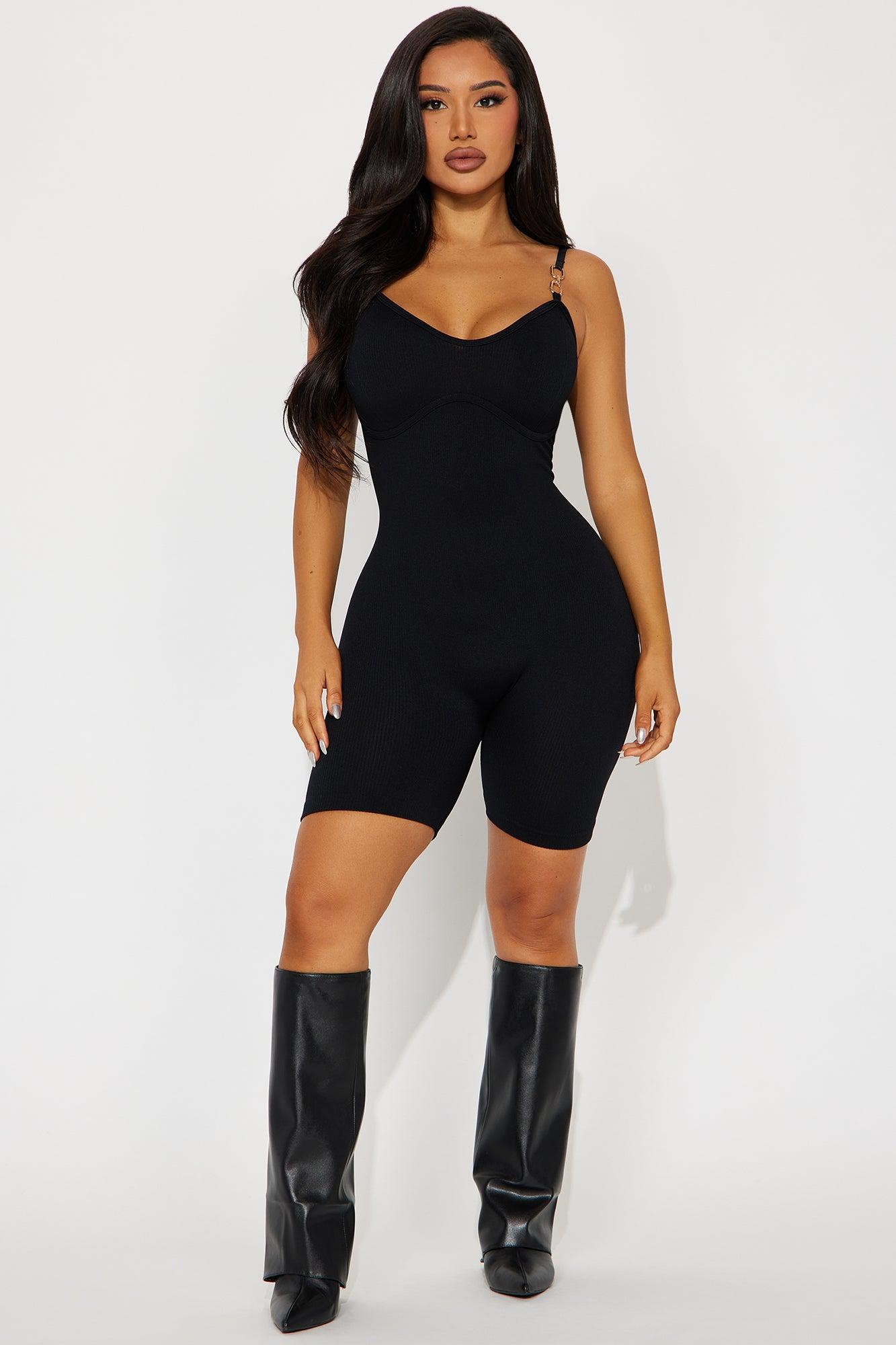 Melody Seamless Romper - Black Product Image