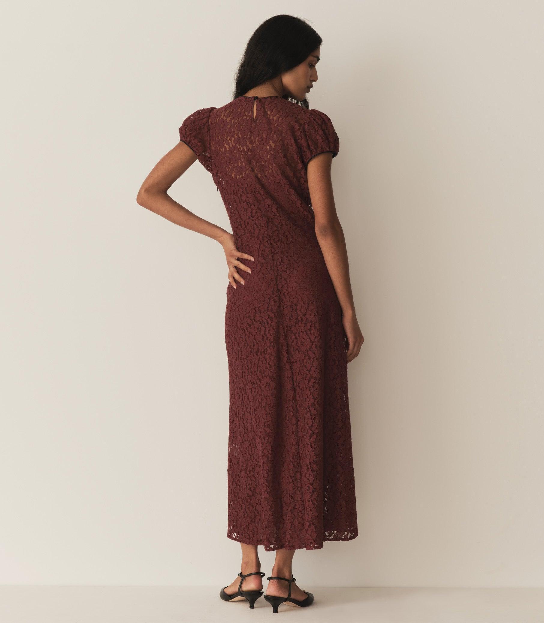 KATARINA DRESS -- BLACK CHERRY Product Image