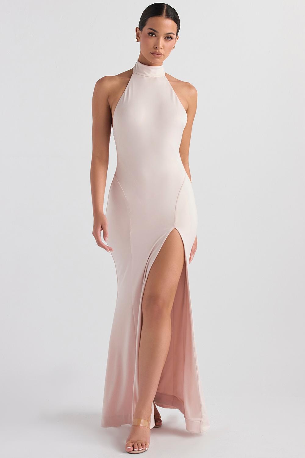 Juliette  blush halter gown Product Image