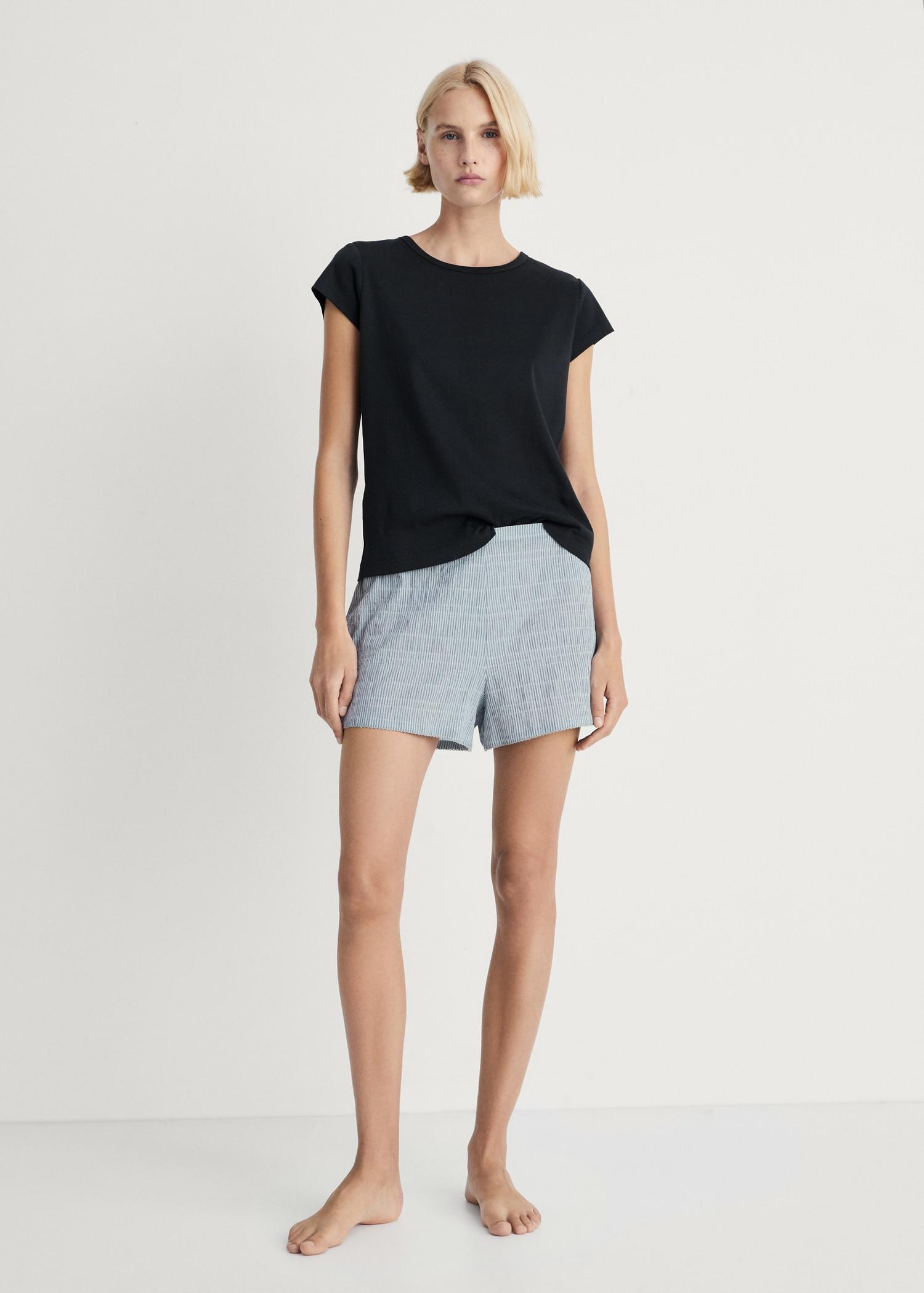 100% cotton short sleeve t-shirt - Women | MANGO USA Product Image