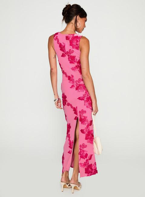Fionna Floral Maxi Dress Pink Product Image