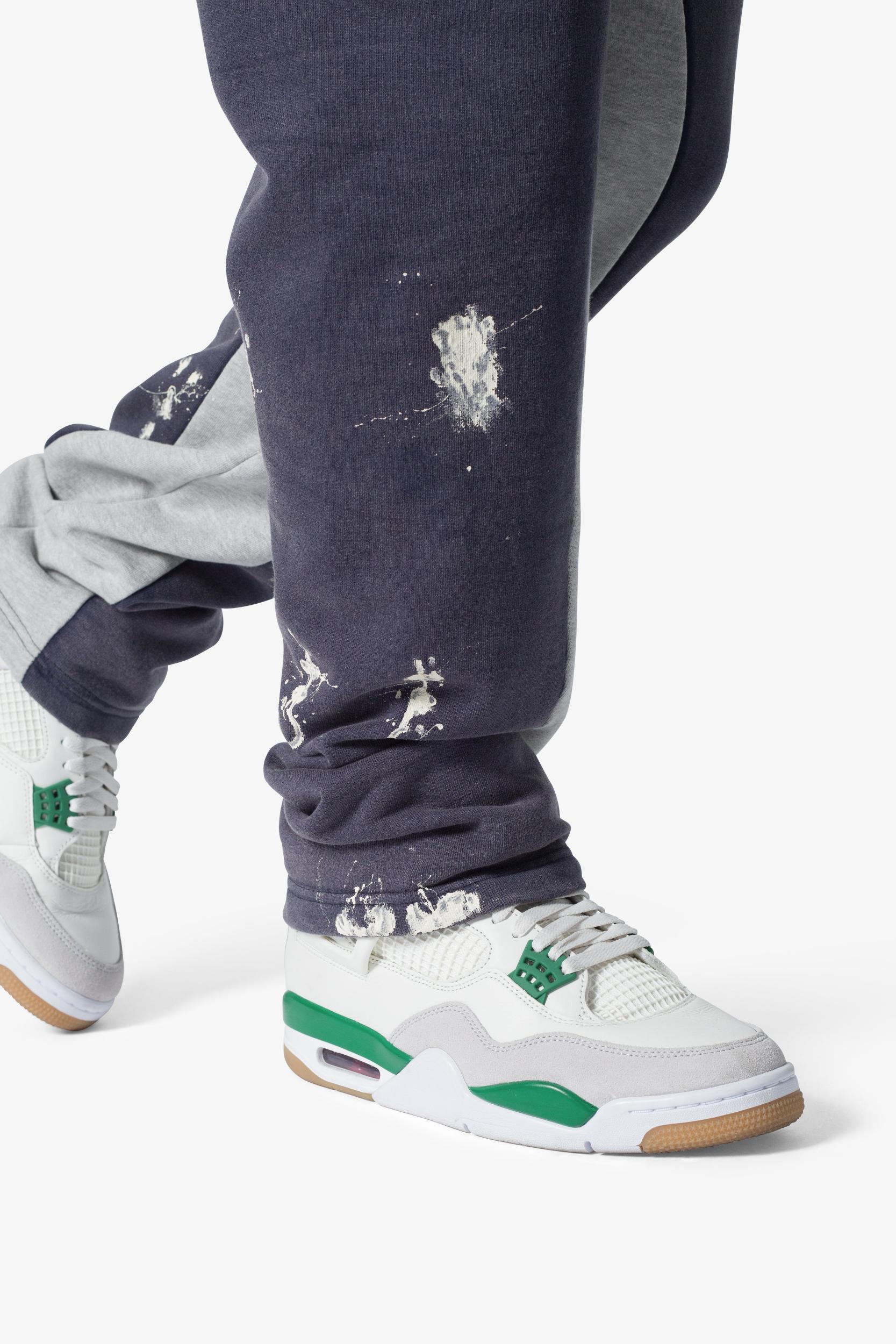 3 Patch Contrast Sweatpants - Blue Product Image