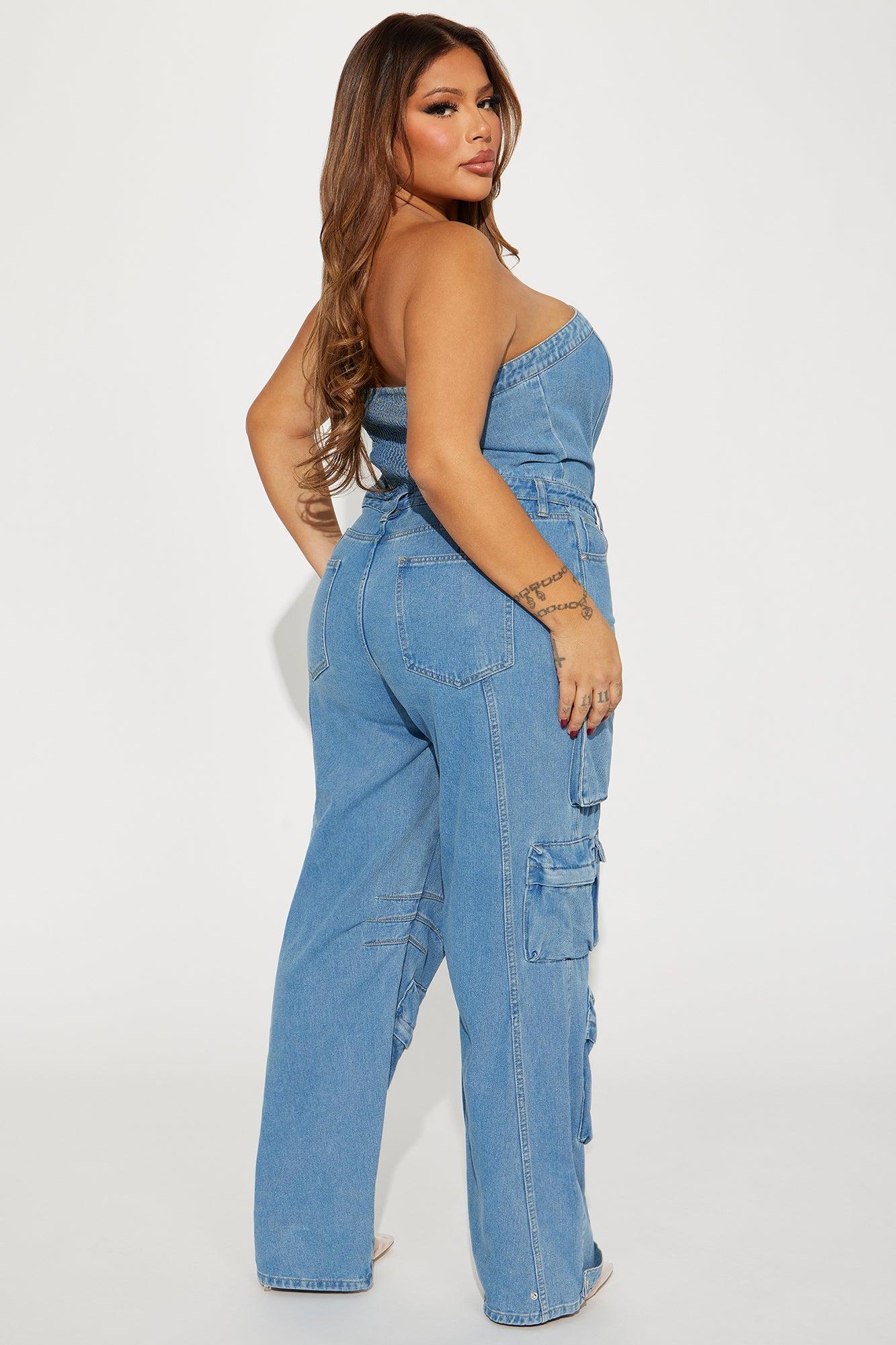 Dixie Denim Jumpsuit - Denim Product Image