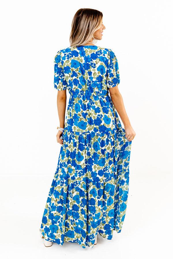 Only Sunshine Floral Maxi in Royal Blue Product Image