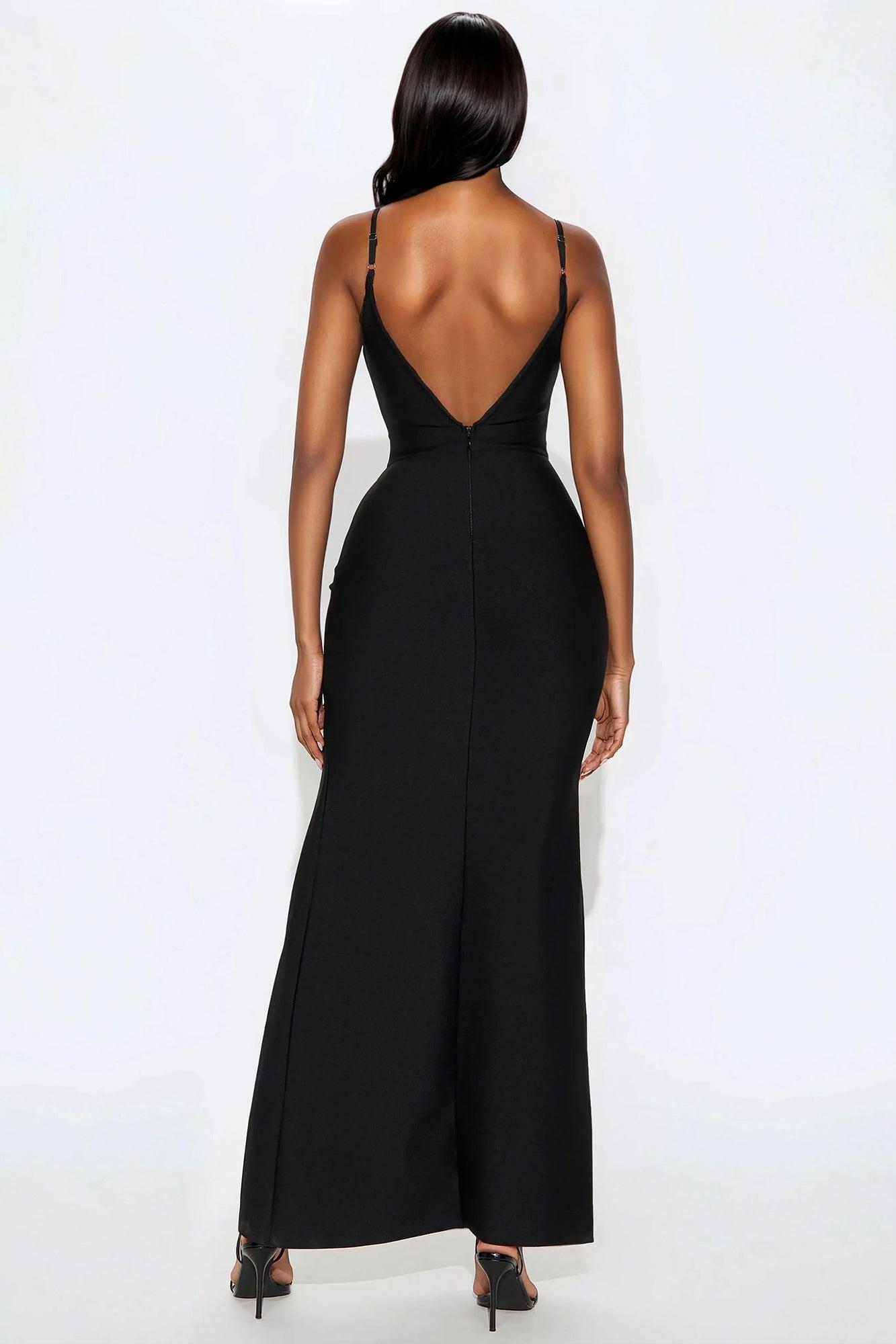 Ysabel Bandage Bow Gown - Black Female Product Image