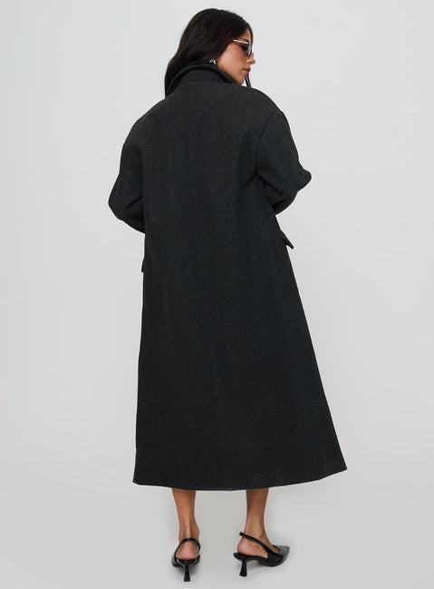 Night Shift Trench Coat Dark Grey Product Image