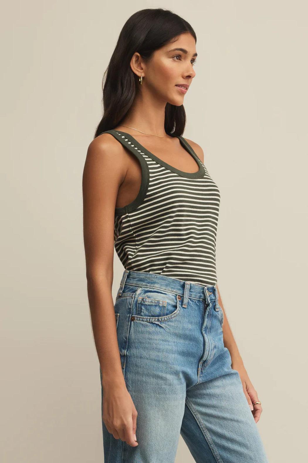 Elin Stripe Rib Tank Product Image