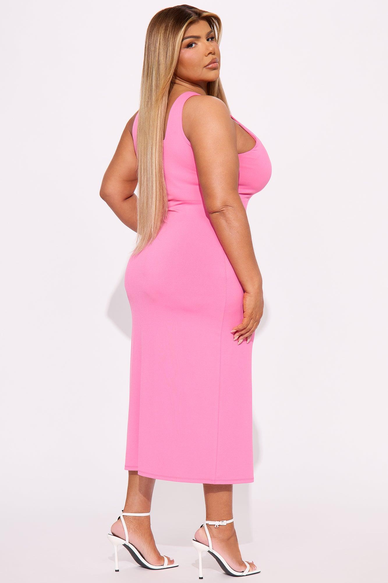 Kiss Me Sleeveless Midi Dress - Rose Product Image