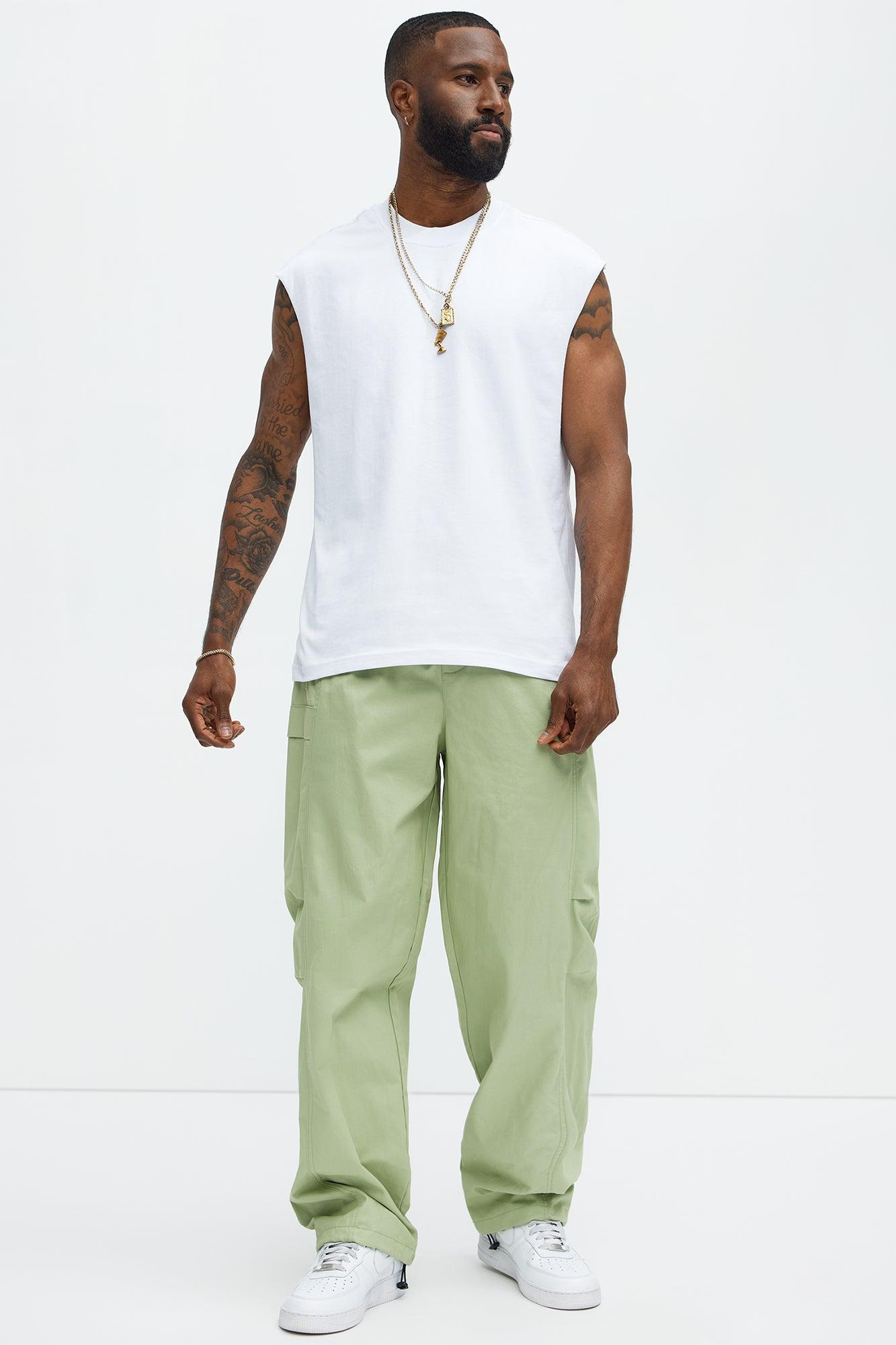 Baggy Chase Utility Cargo Pants - Sage Product Image