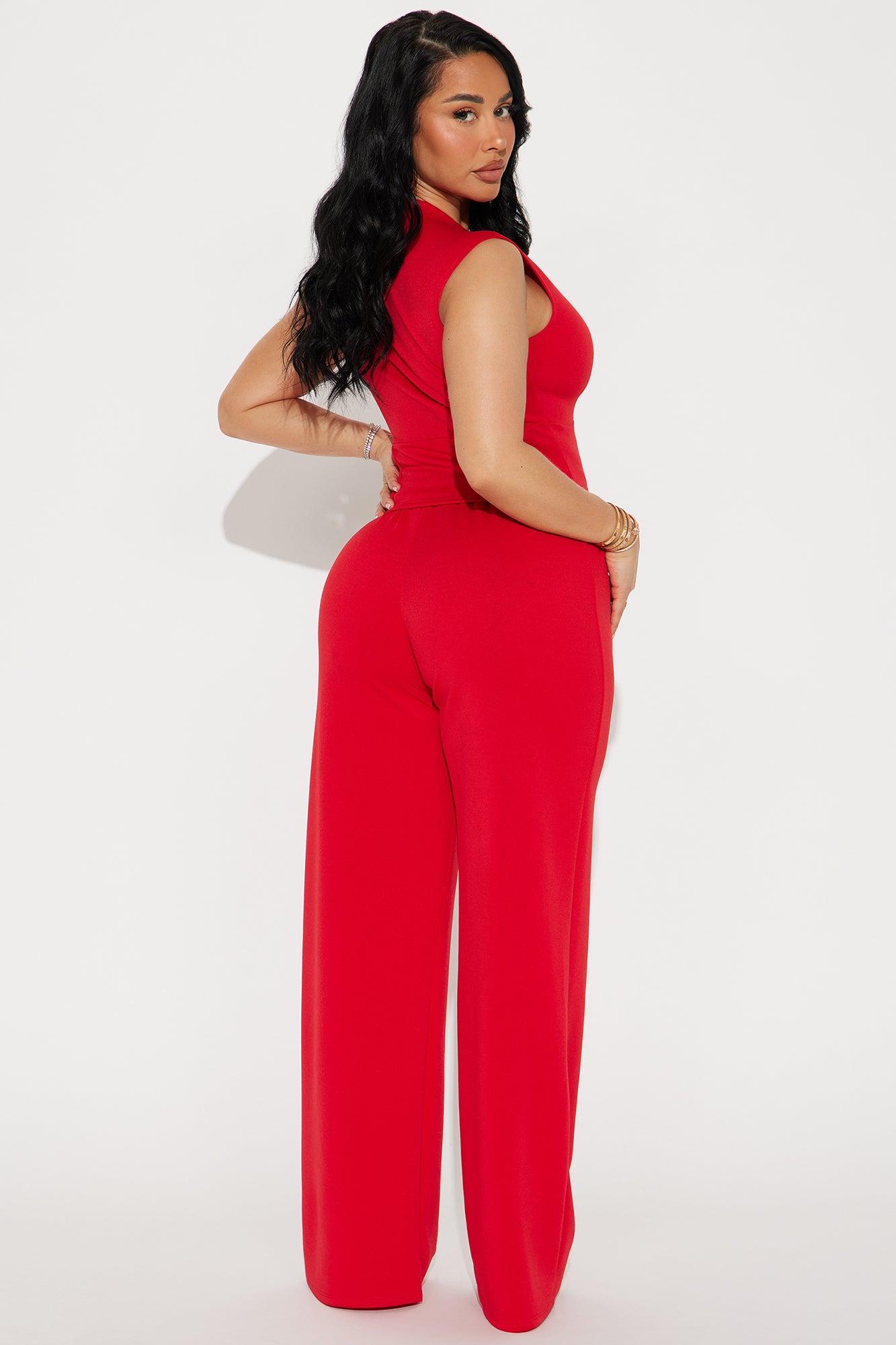 Comfy Escape Pant Set - Red Product Image