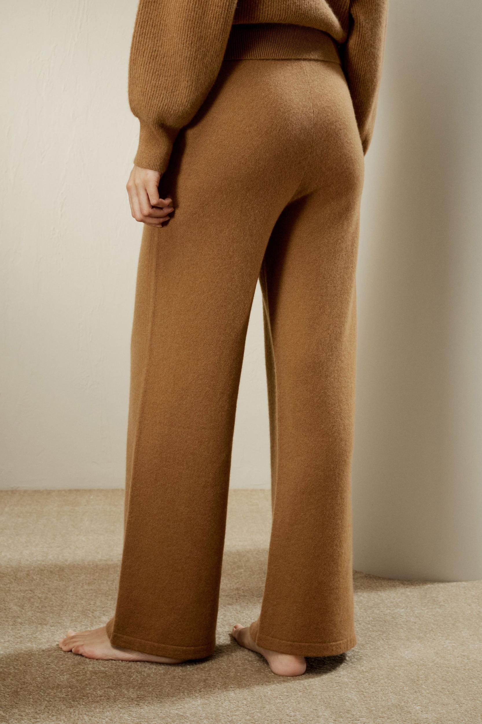 LILYSILK Cashmere Pant - for Women - White 100% Natural Cashmere - Breathable Regular Fit Pants S Product Image