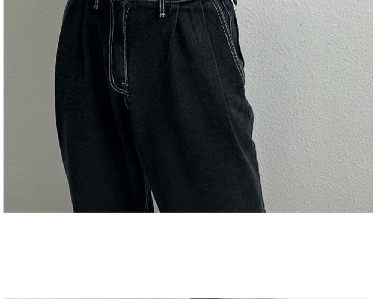 Short-Sleeve Crew Neck Plain Ribbed Knit Top Product Image