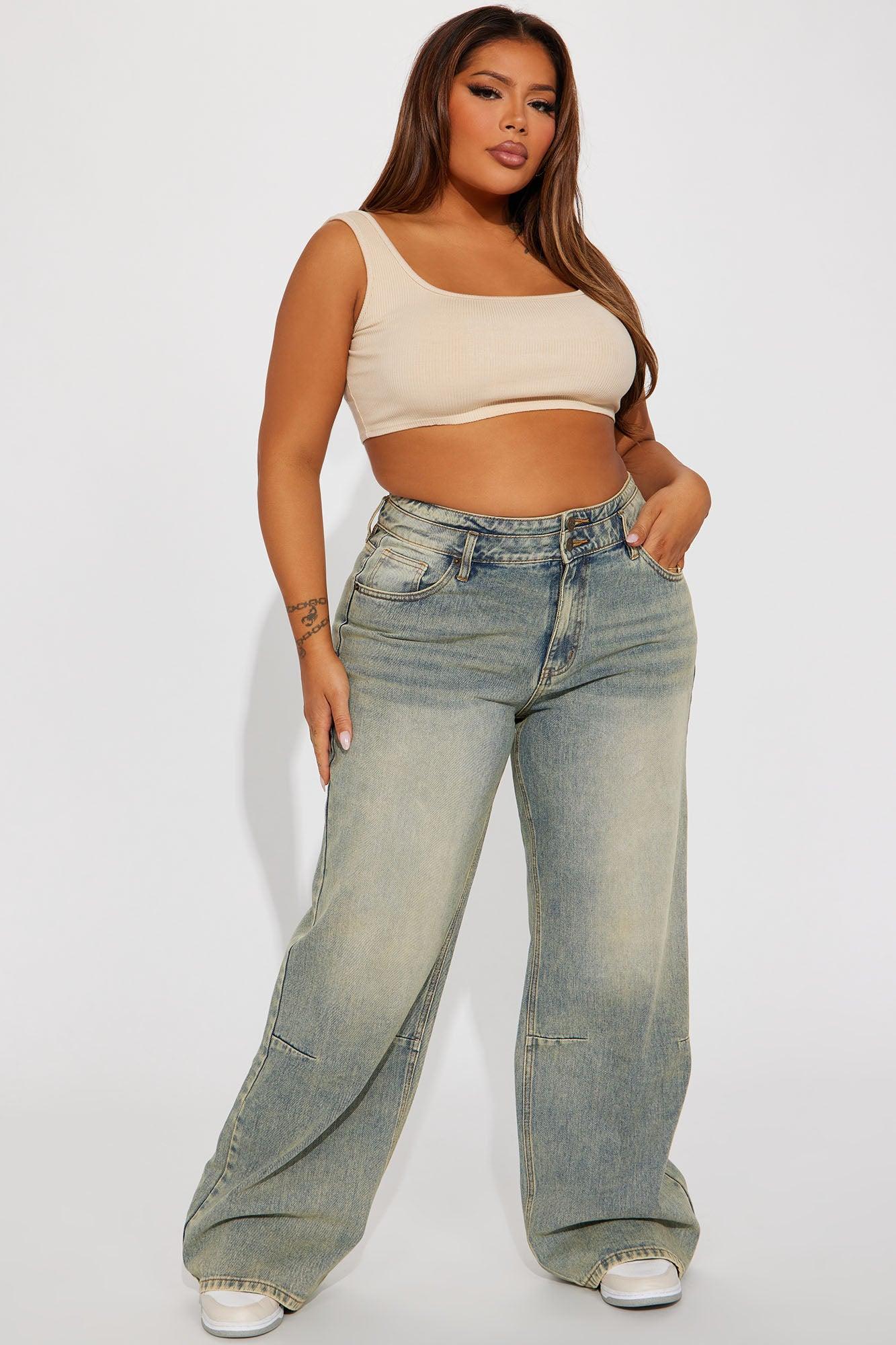 Artesia Tinted Baggy Non Stretch Jeans - Light Wash Product Image