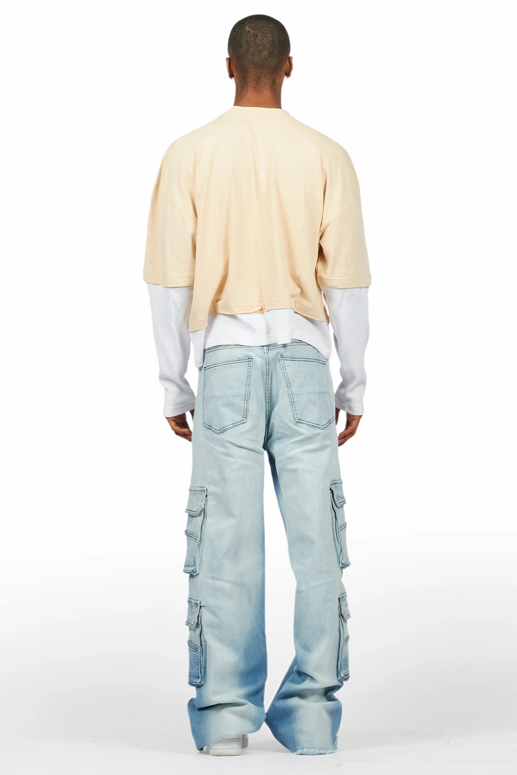 Keylor Light Blue Baggy Fit Jean Male Product Image