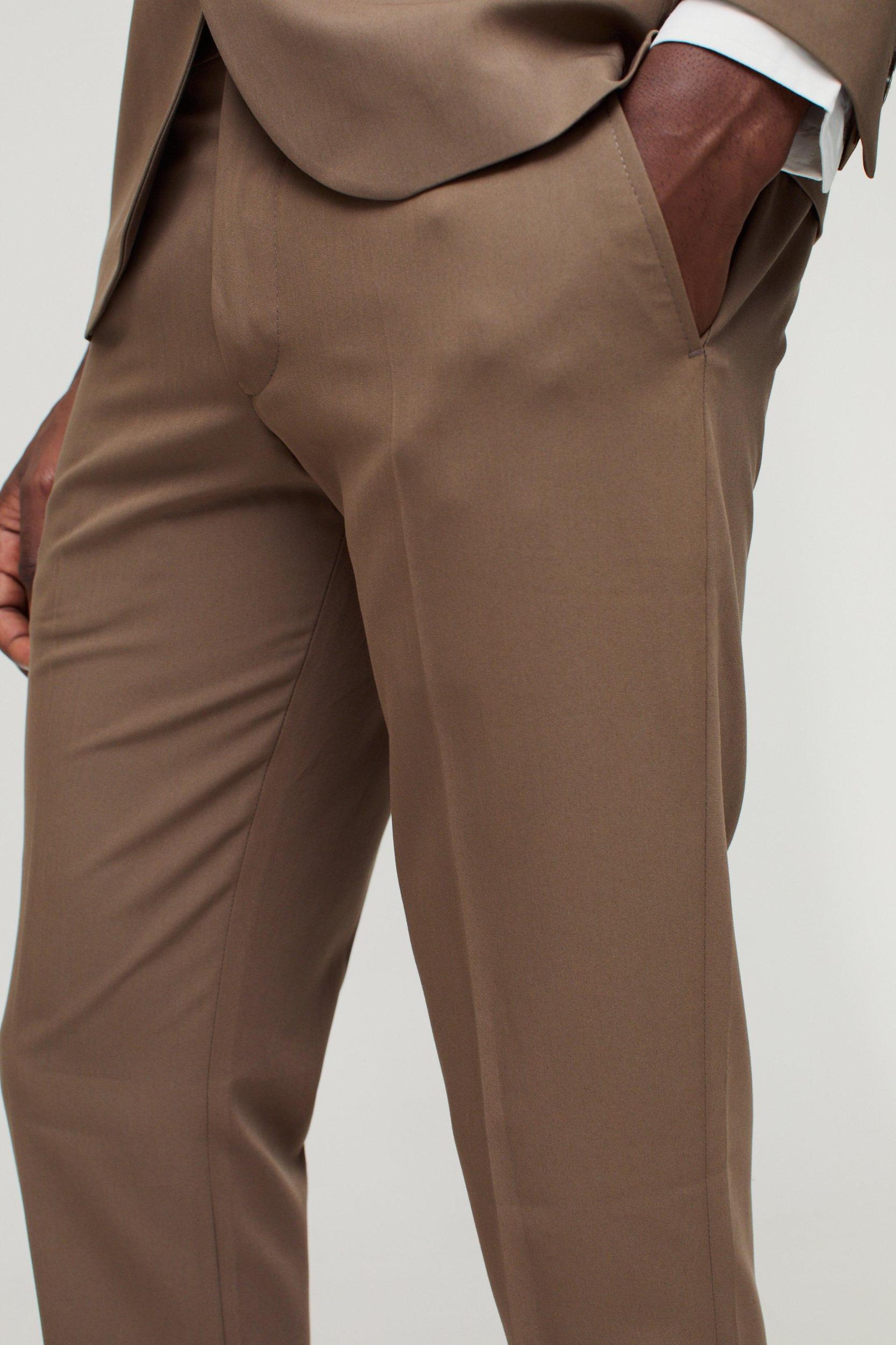 Skinny Fit Cropped Dress Pants | boohooMAN USA Product Image