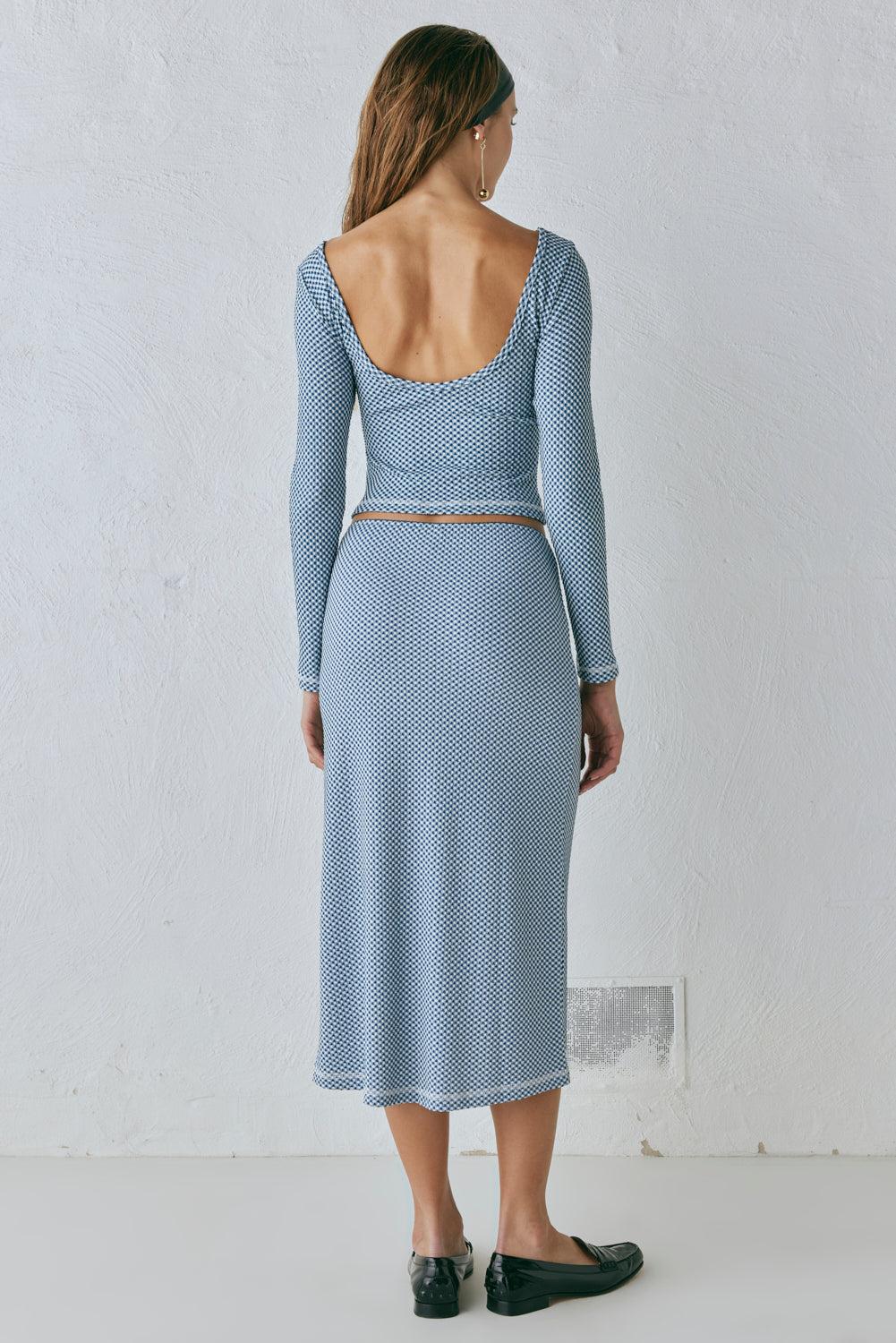 Holland Midi Skirt Blue Product Image