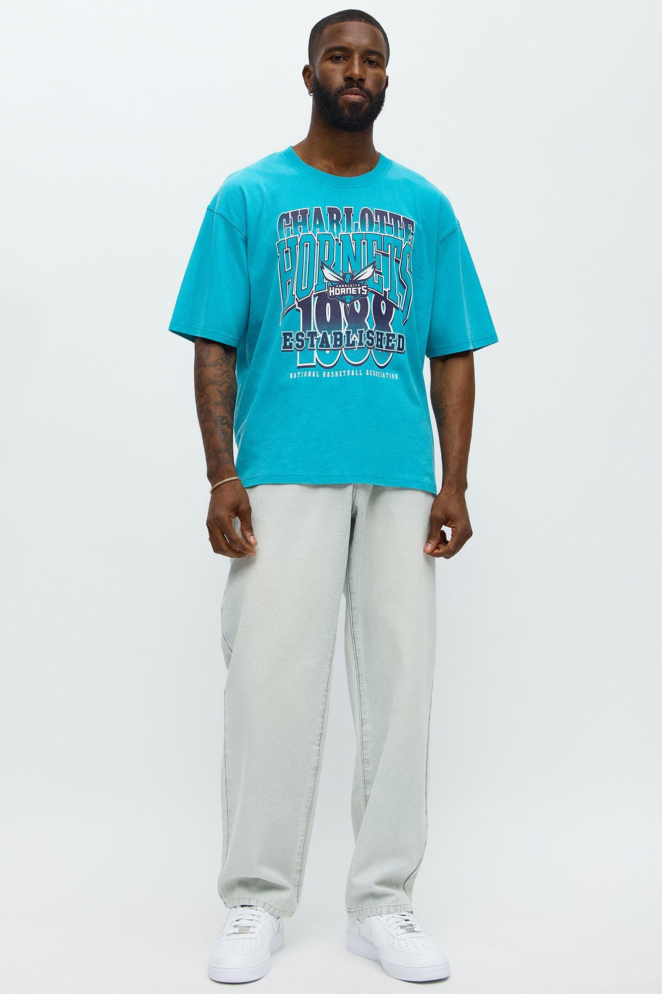 Hornets Oversized Short Sleeve Tee - Teal Male Product Image