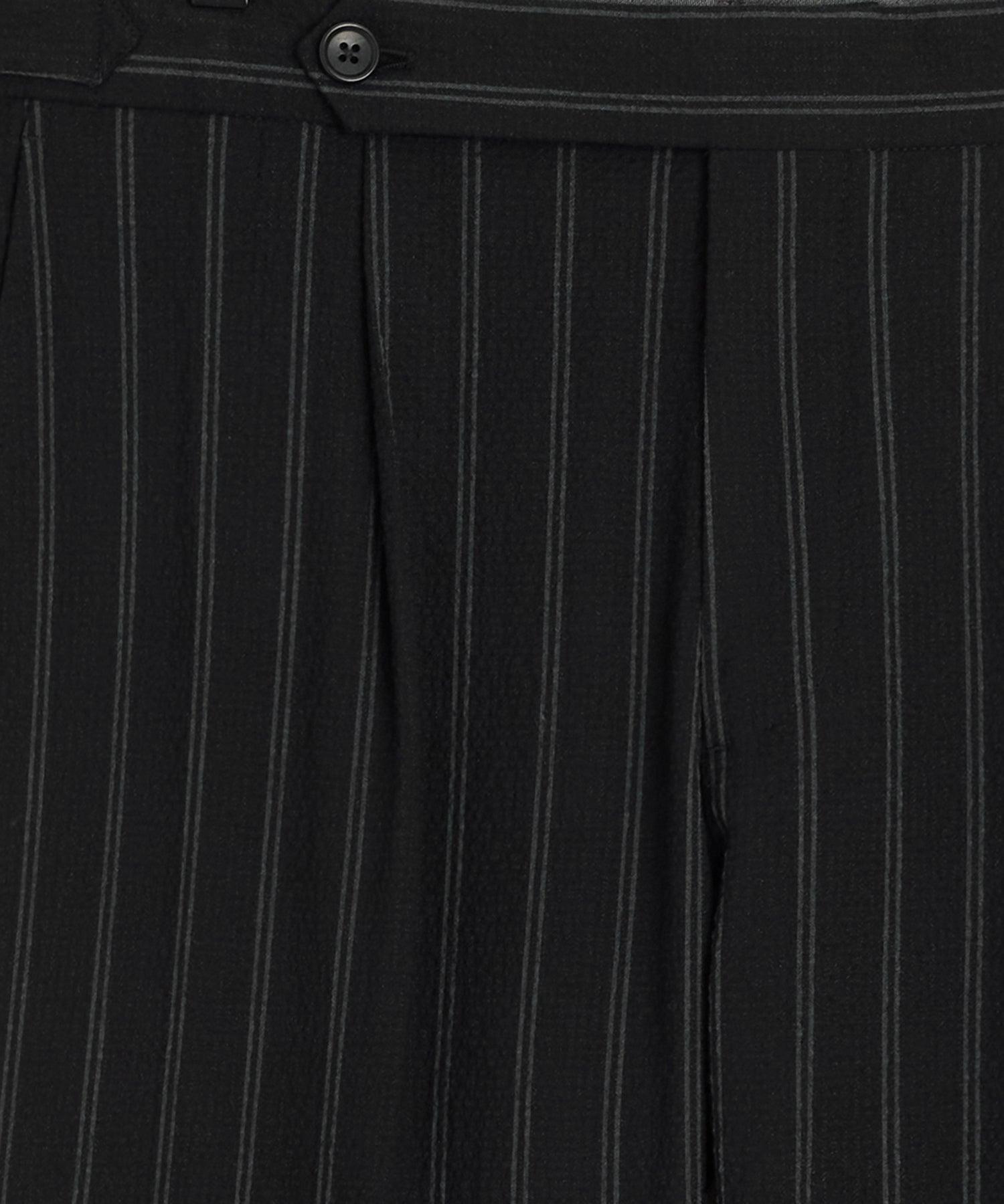 Italian Seersucker Striped Side Tab Trouser Product Image