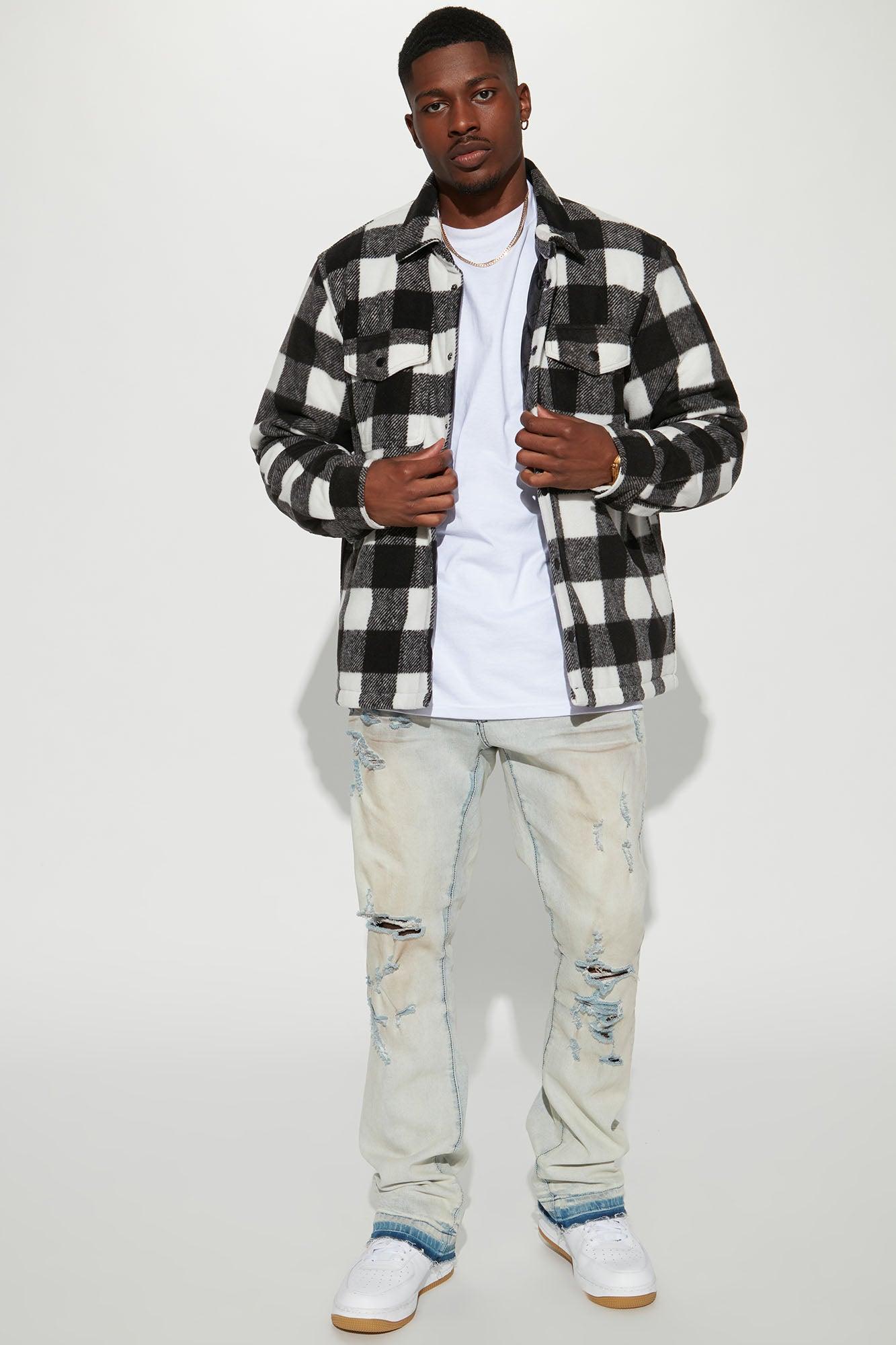 Lumber Flannel Shacket - Black/combo Product Image