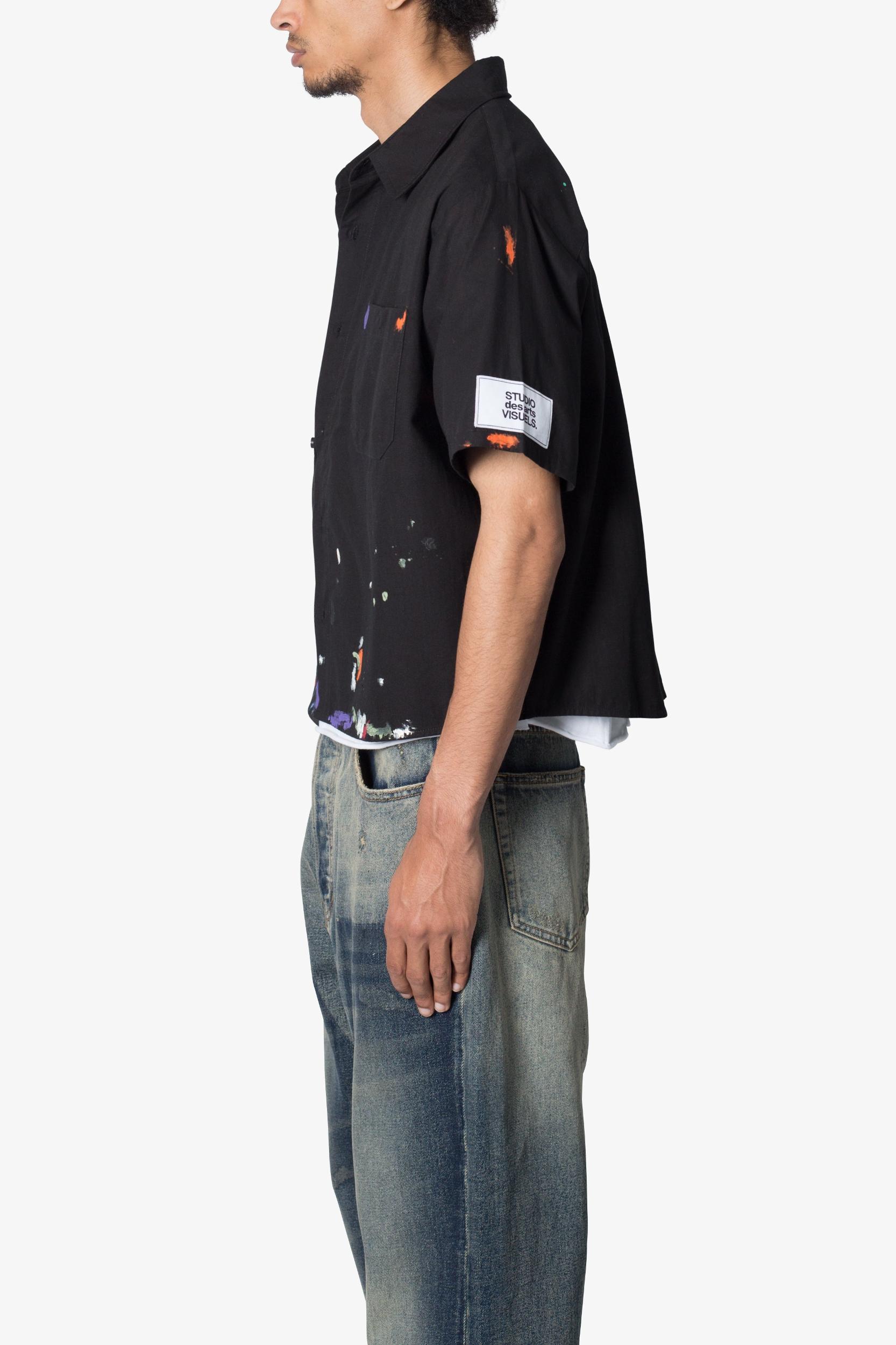 Poplin Painter S/S Shirt - Black Product Image