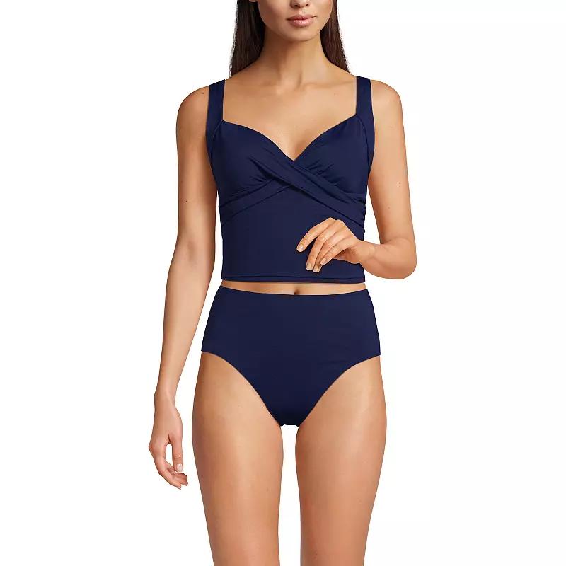 Women's Lands' End Chlorine Resistant Wireless Cropped Tankini Top,  Product Image