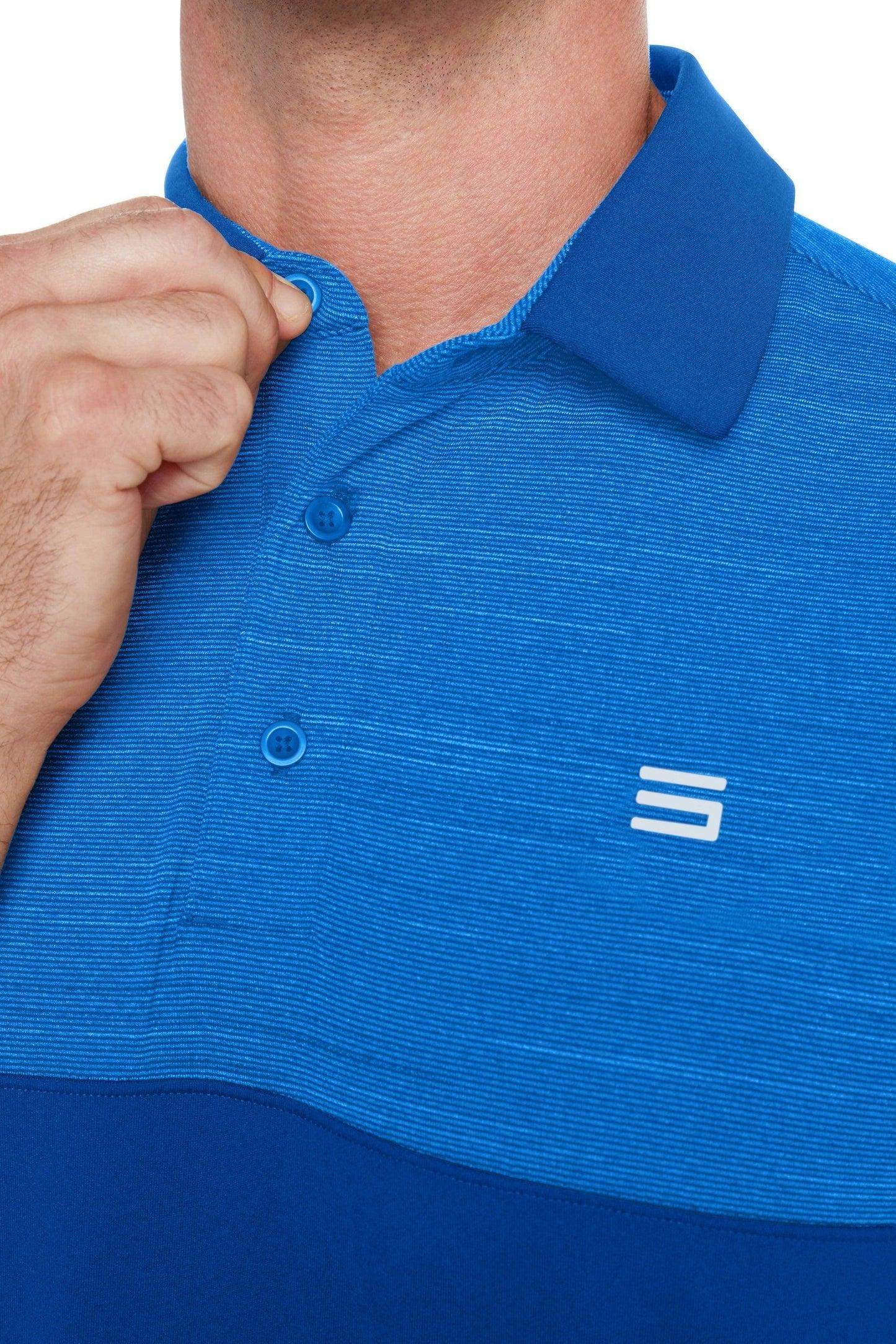Three Sixty Six Men's Heathered Two-Tone Golf Polo Male Product Image