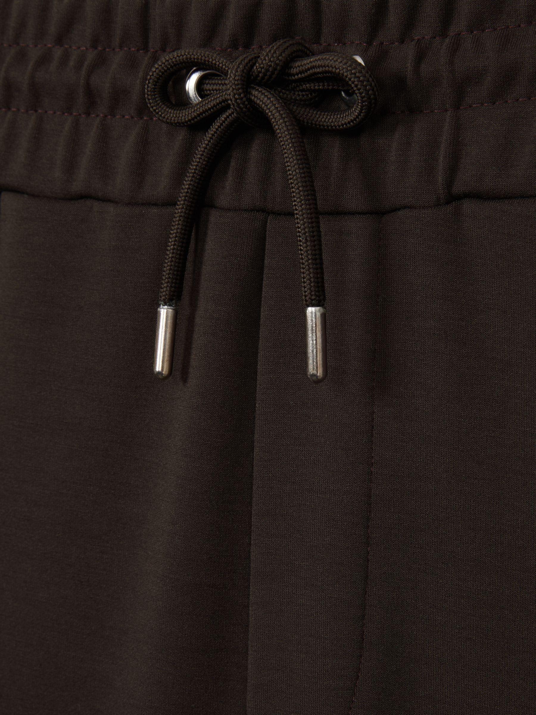 Interlock-Jersey Drawstring Joggers in Chocolate Brown Product Image