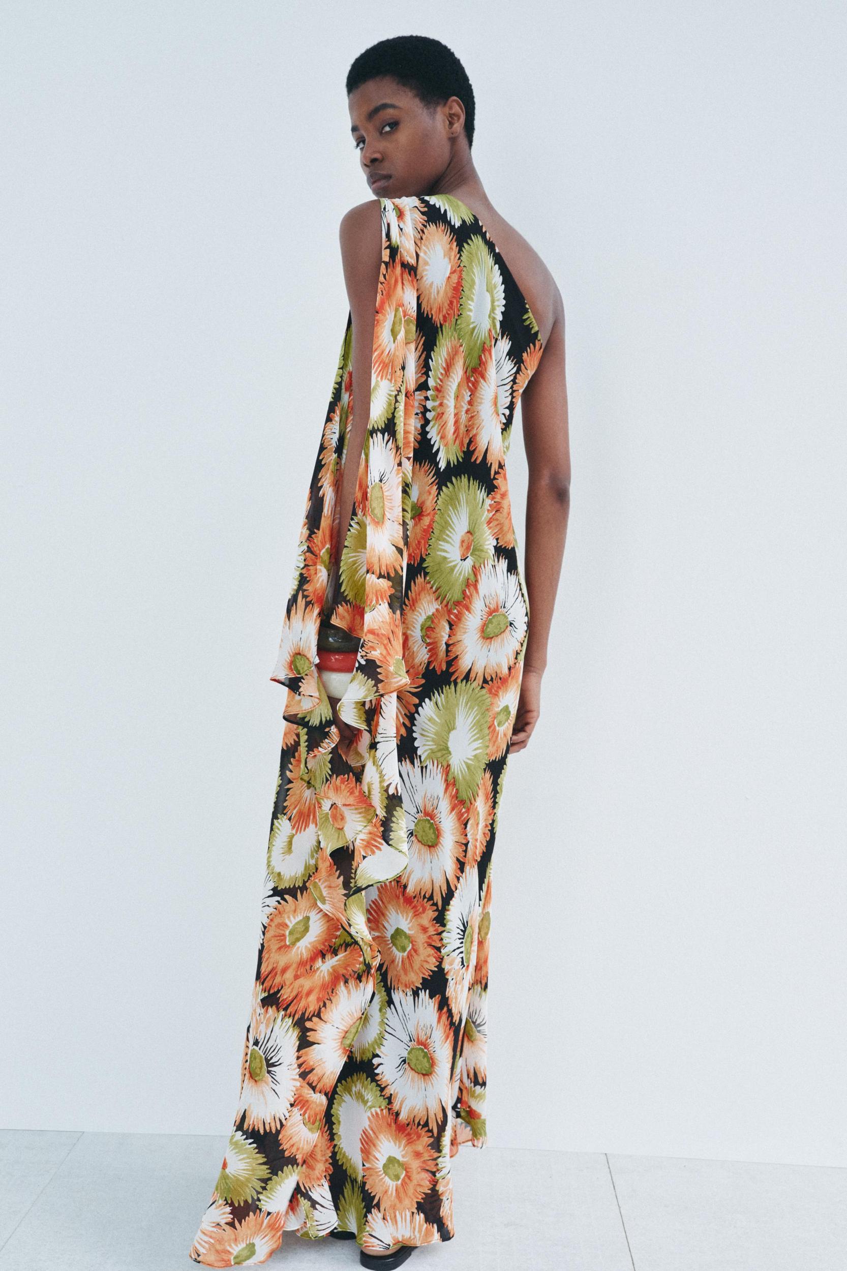 ZW COLLECTION ASYMMETRIC FLORAL PRINT DRESS Product Image