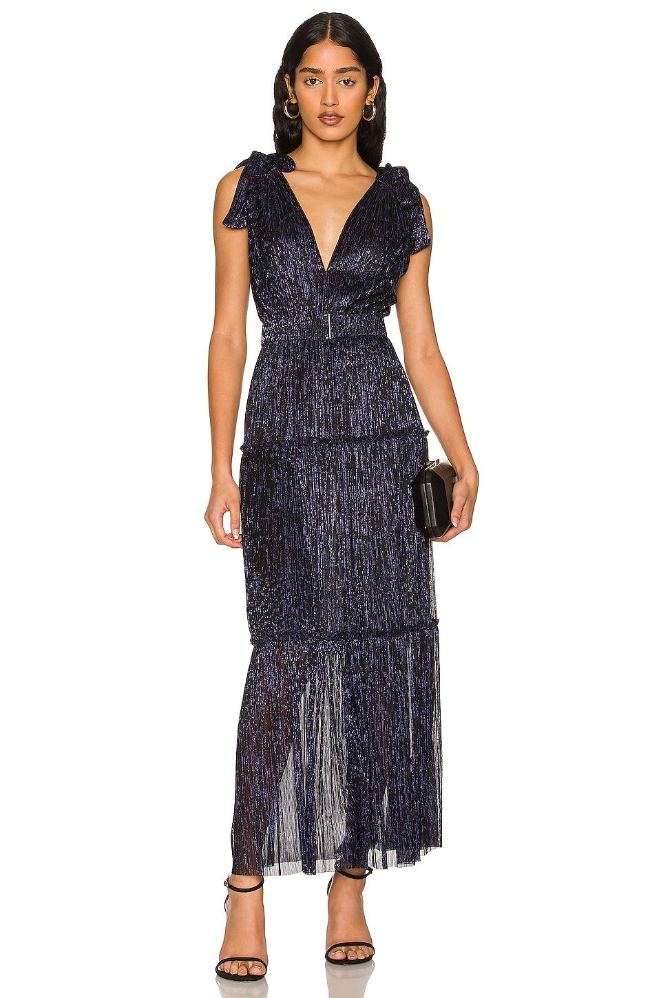 Womens Helena Metallic Tiered Maxi Dress Product Image