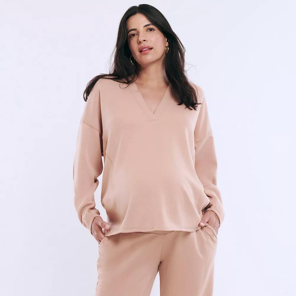 Maternity Motherhood® Cozy Hoodie, Women's, Size: XXL-MAT, Winter White Product Image